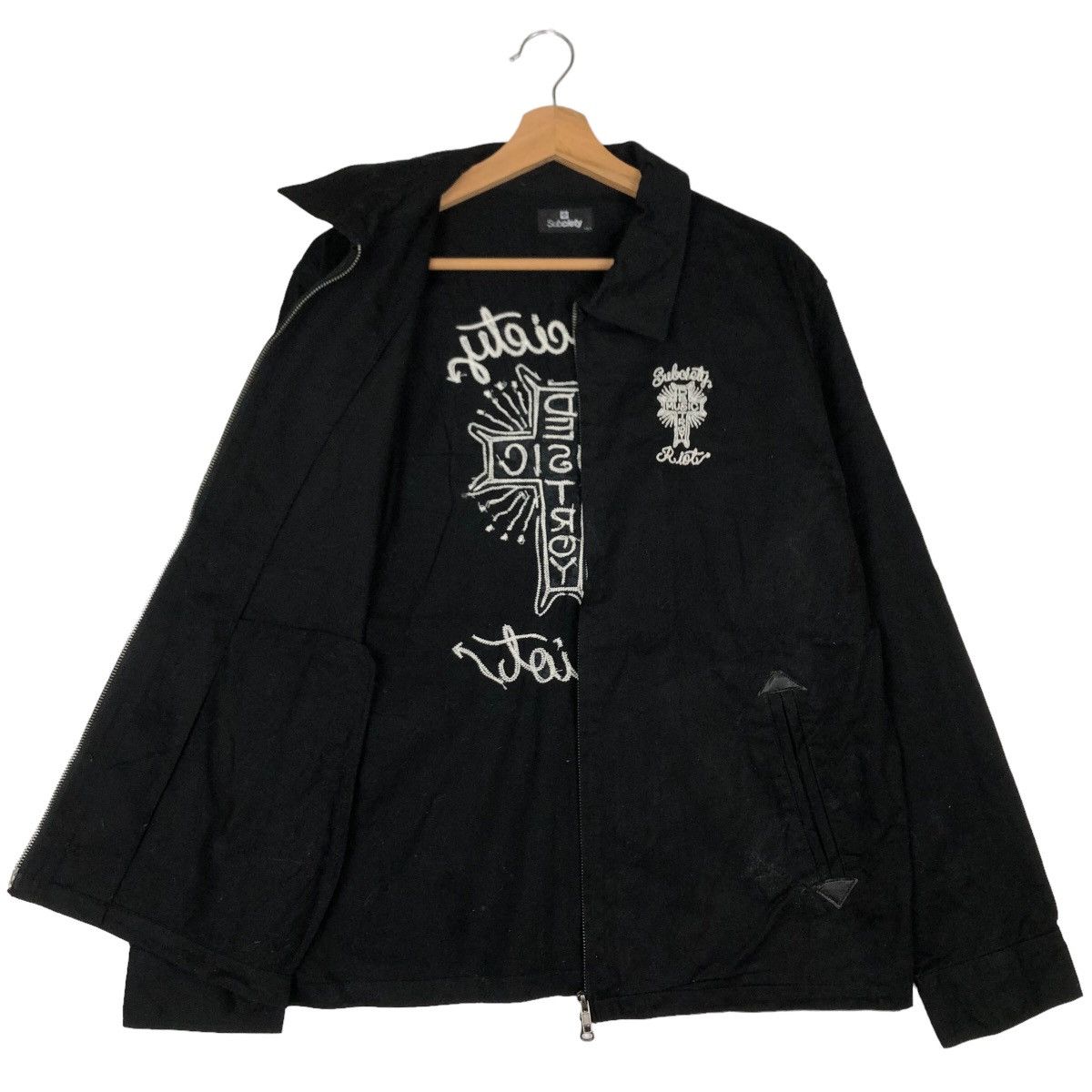 Japanese Brand RARE WORKER JACKET SOCIETY RIOT RIOT PUNK DESIGN Size US L / EU 52-54 / 3 - 10 Thumbnail