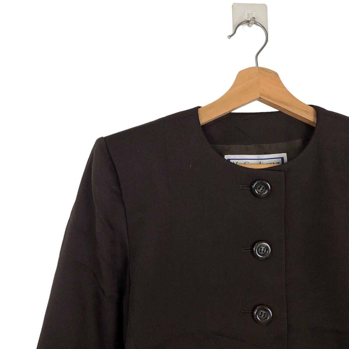 Yves Saint Laurent VINTAGE CROPPED COATS JACKET YVES SAINT LAURENT Size XXS / US 00 / IT 34 - 6 Thumbnail