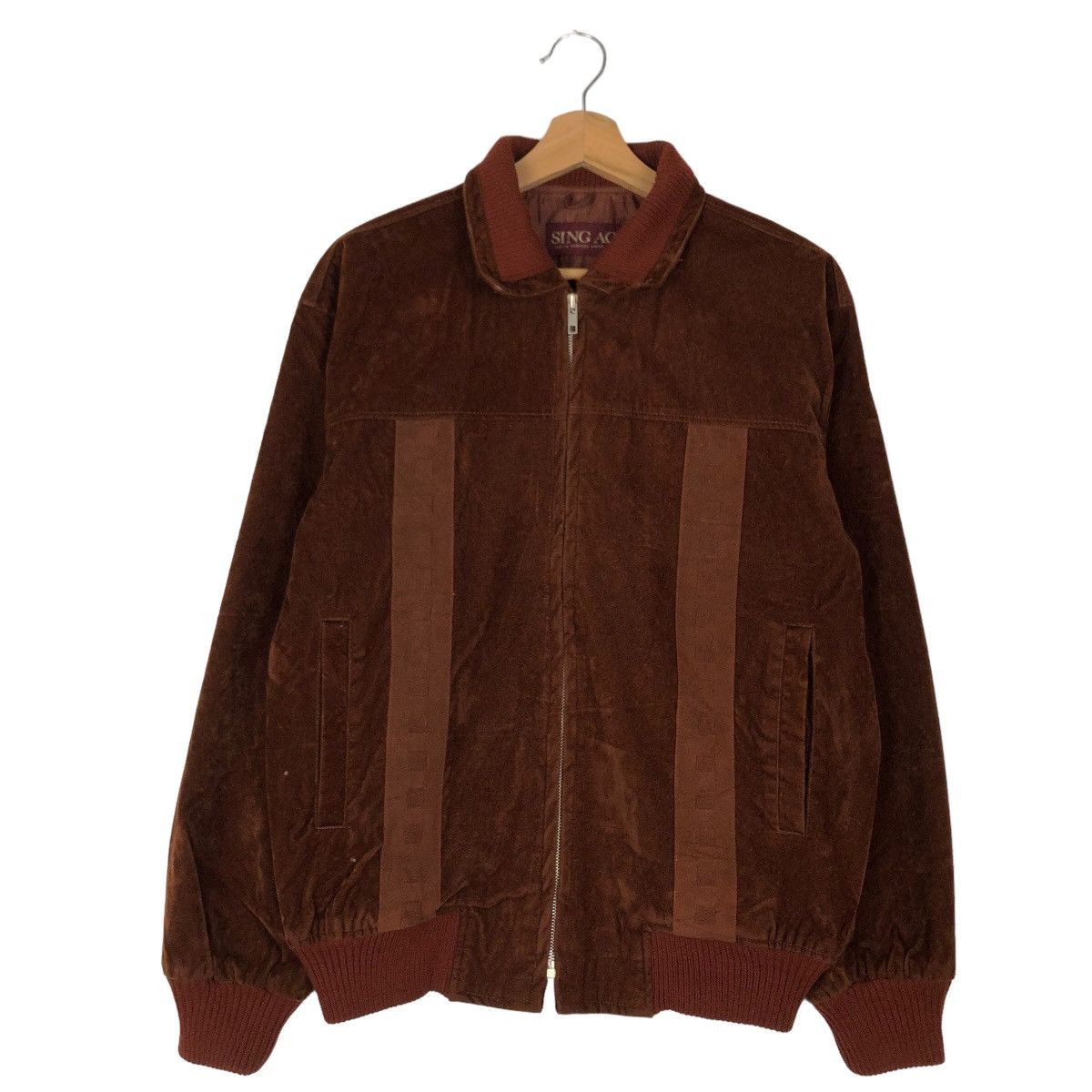 Japanese Brand VINTAGE SOFT LEATHER JACKET BOMBER SING ACE JAPAN MADE Size US L / EU 52-54 / 3 - 1 Thumbnail