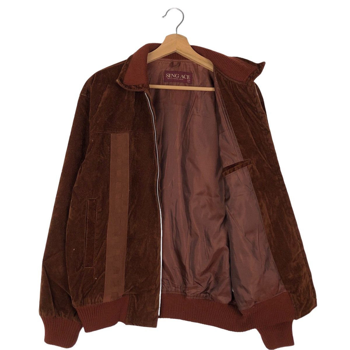 Japanese Brand VINTAGE SOFT LEATHER JACKET BOMBER SING ACE JAPAN MADE Size US L / EU 52-54 / 3 - 9 Thumbnail