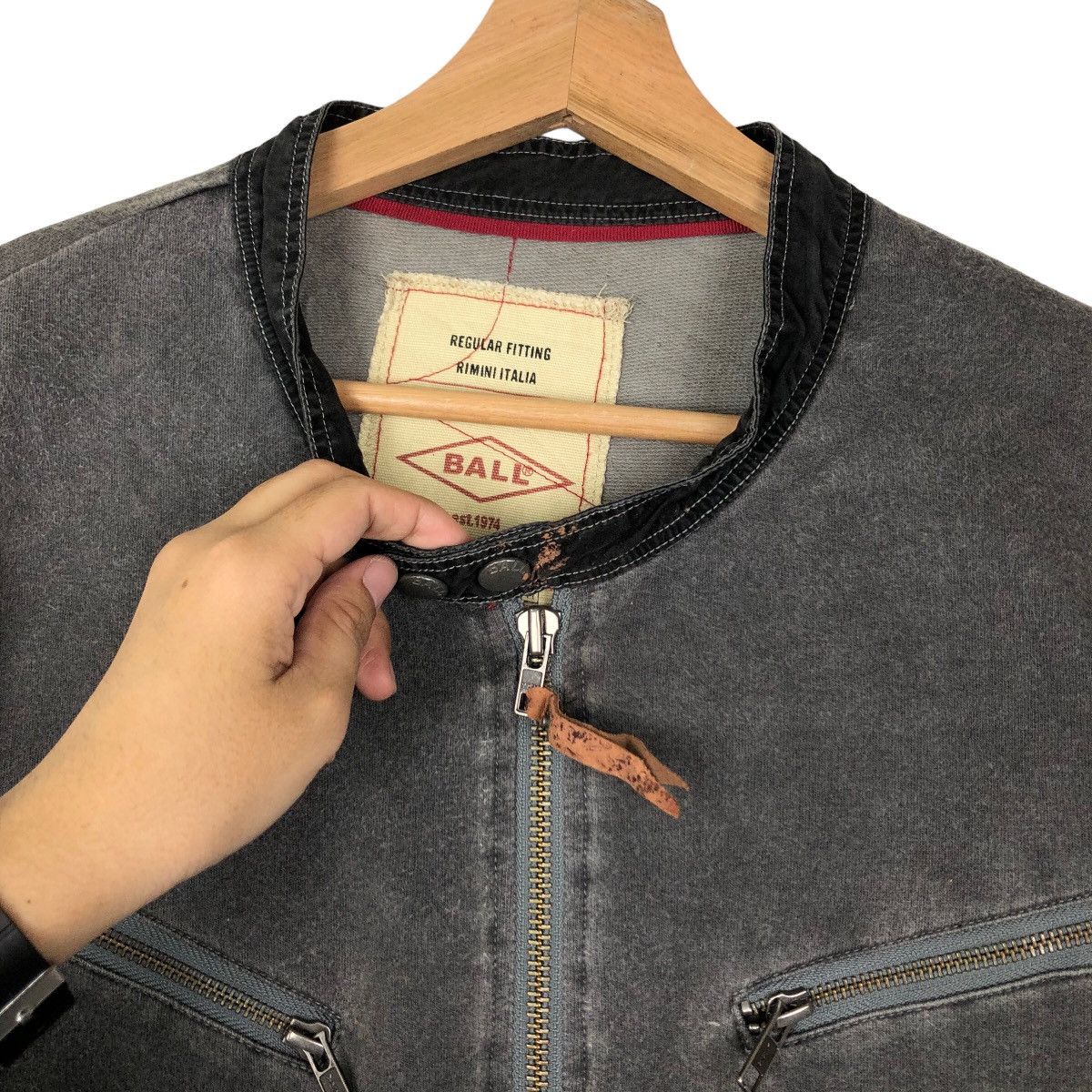 Japanese Brand VINTAGE BIKER JACKET BALL INSPIRED SCHOTT PERFECTO Size US XL / EU 56 / 4 - 9 Thumbnail