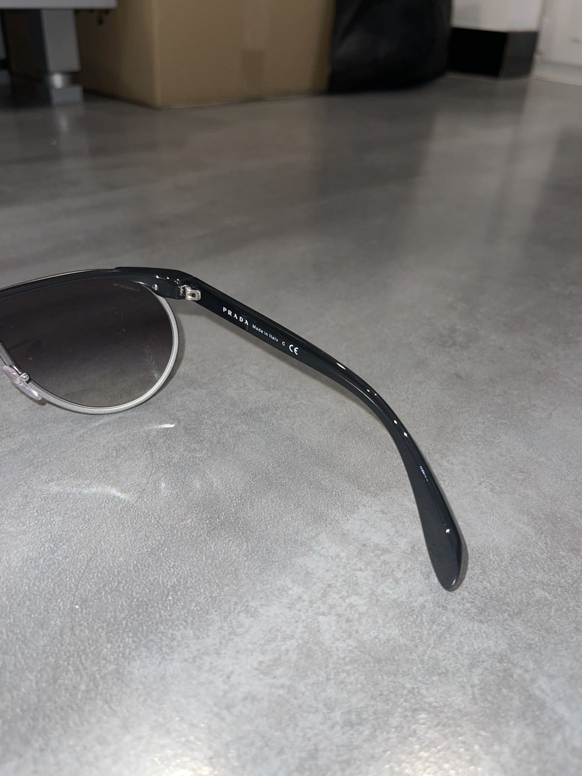 Prada Prada SPR23P 1AB-0A7 Black Aviator Sunglasses Size ONE SIZE - 10 Thumbnail