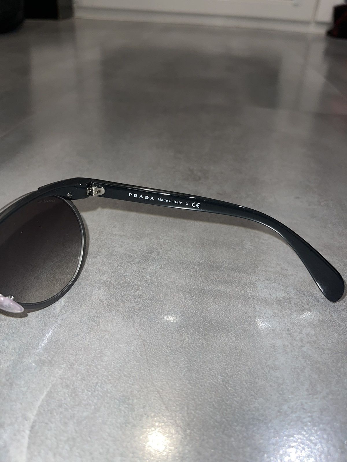 Prada Prada SPR23P 1AB-0A7 Black Aviator Sunglasses Size ONE SIZE - 9 Thumbnail