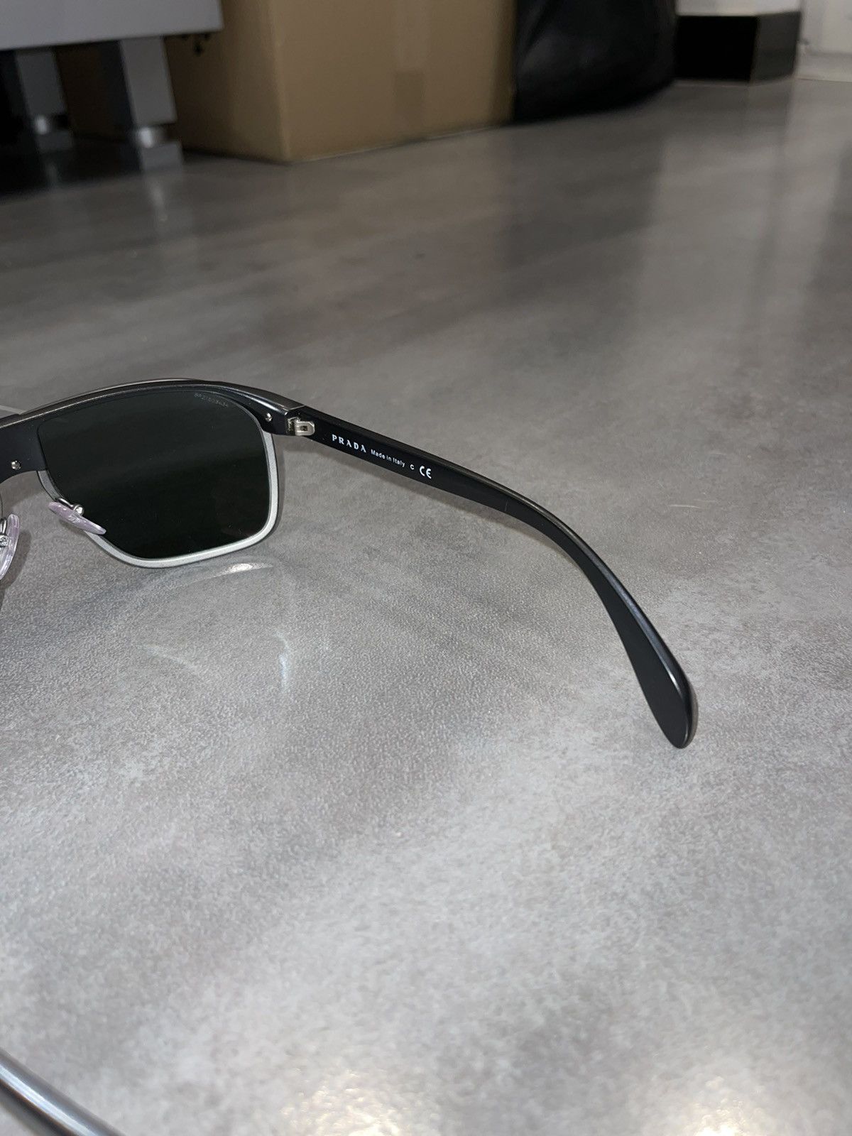 Prada Prada SPR21P 1BO-3O1 Black Aviator Sunglasses Size ONE SIZE - 9 Thumbnail