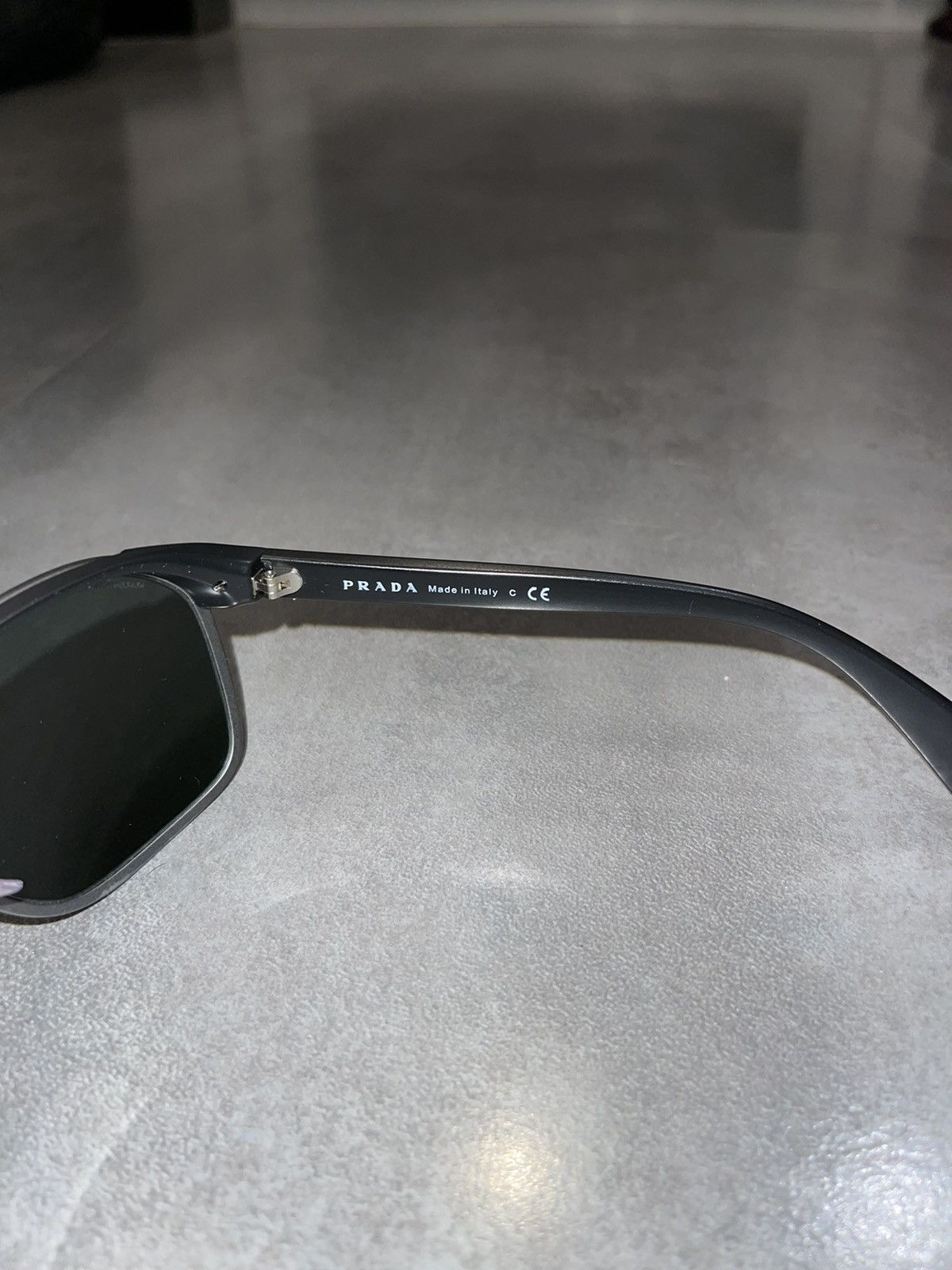 Prada Prada SPR21P 1BO-3O1 Black Aviator Sunglasses Size ONE SIZE - 10 Thumbnail