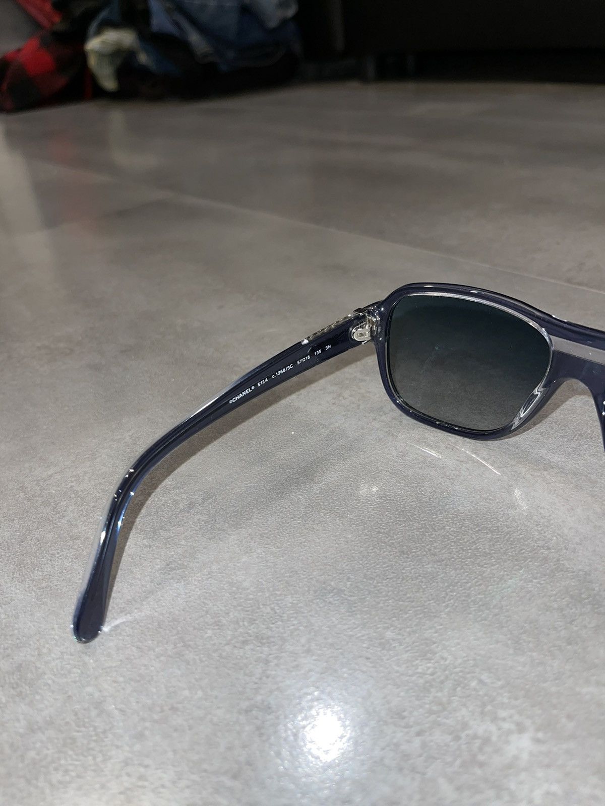 Chanel Chanel 5194 C.1268/3C Dark Blue Sunglasses Size ONE SIZE - 12 Thumbnail
