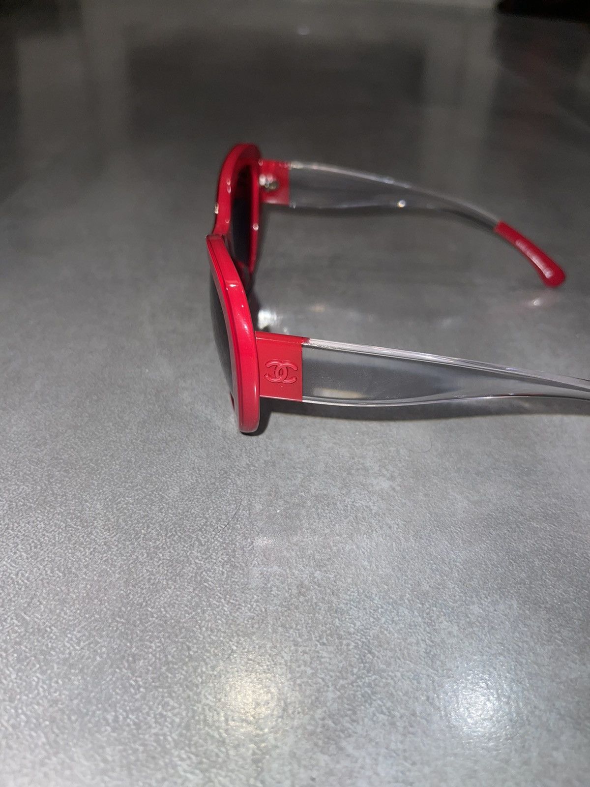 Chanel Chanel 5264 C.1343/S6 Red Transparent Cobain Sunglasses Size ONE SIZE - 6 Thumbnail
