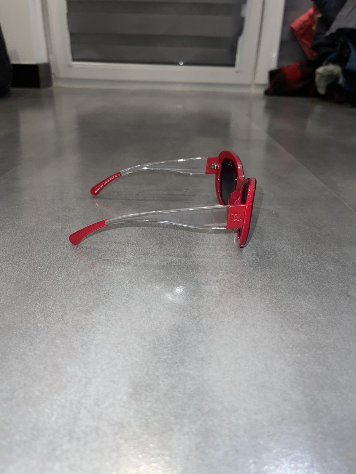 Chanel Chanel 5264 C.1343/S6 Red Transparent Cobain Sunglasses Size ONE SIZE - 7 Thumbnail