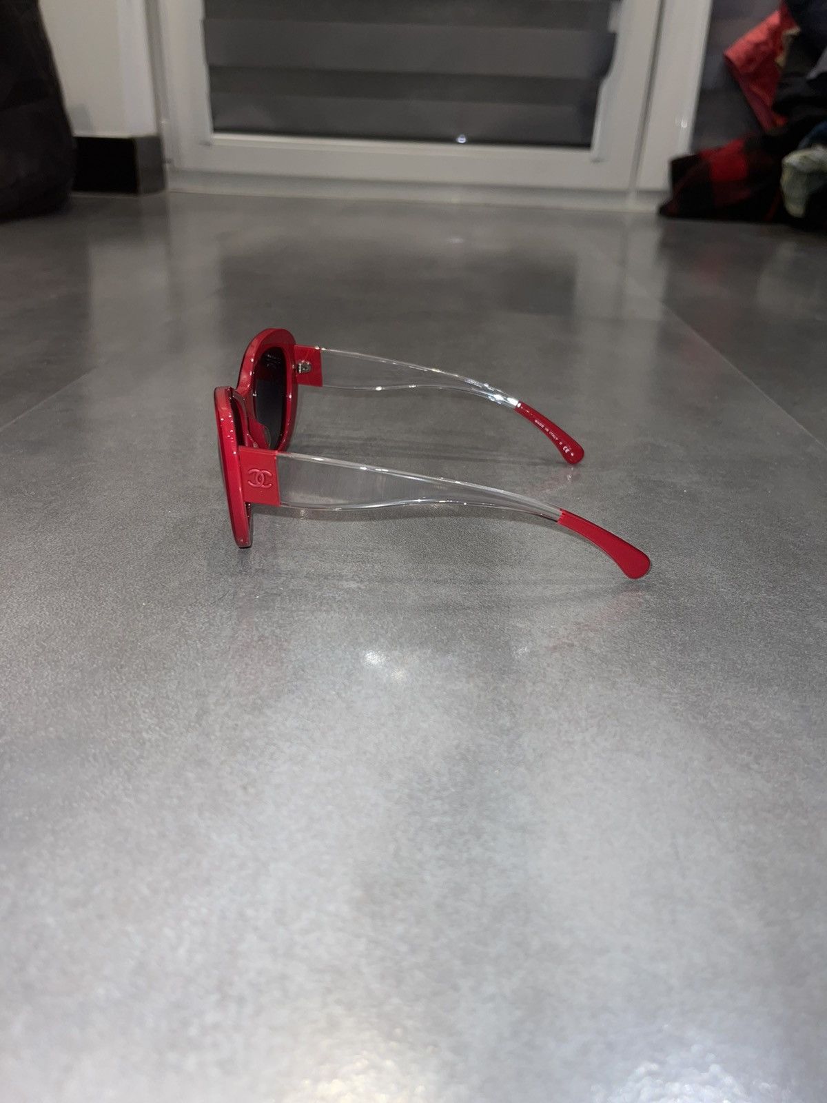 Chanel Chanel 5264 C.1343/S6 Red Transparent Cobain Sunglasses Size ONE SIZE - 5 Thumbnail