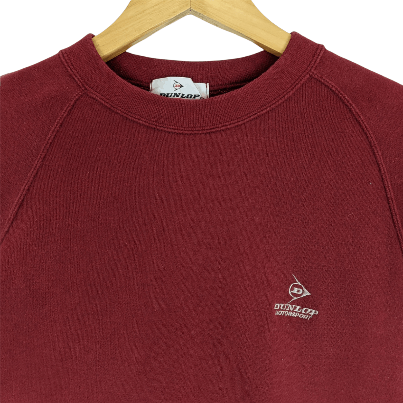Japanese Brand × Vintage Vintage 90's DUNLOP Red Plain Jumper Sweatshirt Size US S / EU 44-46 / 1 - 4 Thumbnail