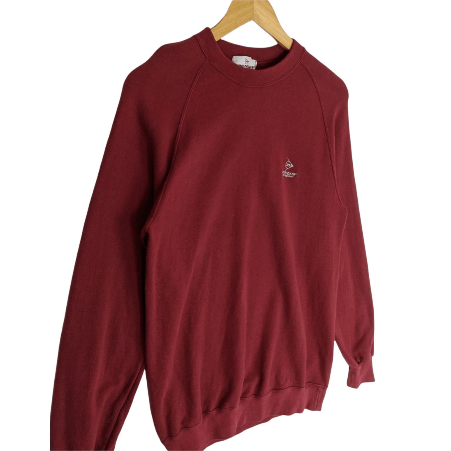 Japanese Brand × Vintage Vintage 90's DUNLOP Red Plain Jumper Sweatshirt Size US S / EU 44-46 / 1 - 3 Thumbnail