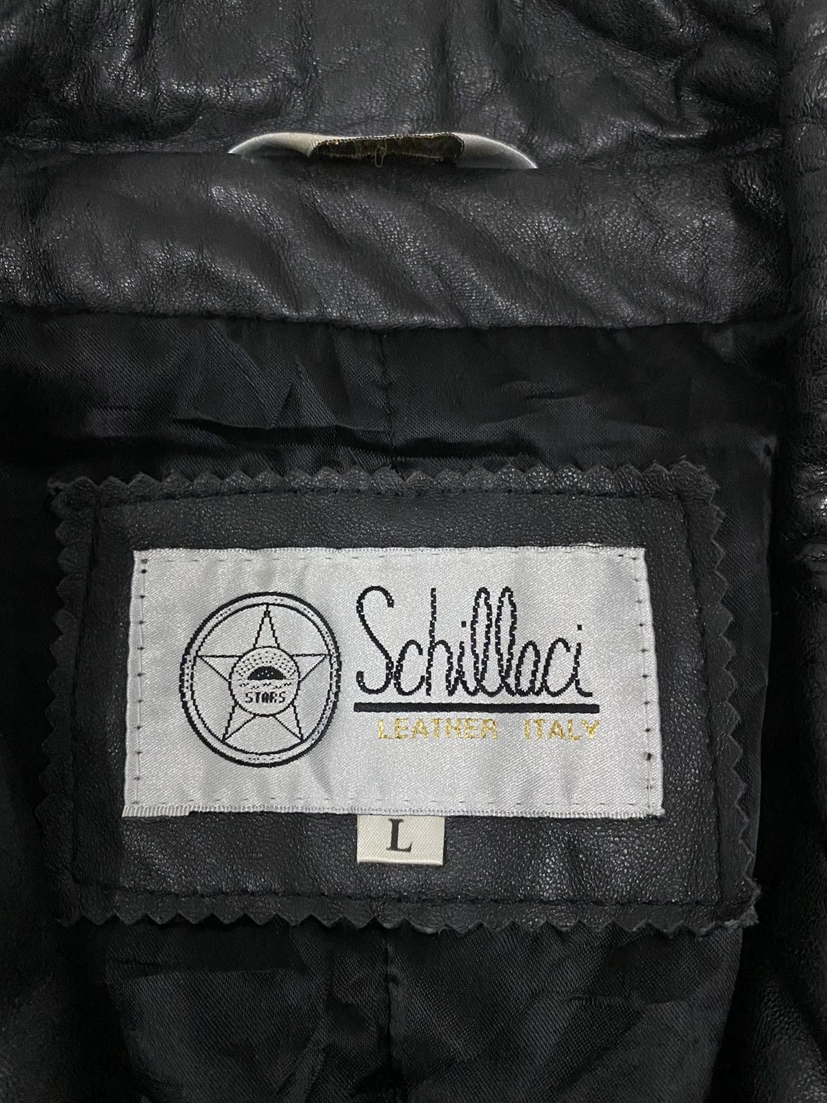 Sports Specialties Schillaci Leather Italy Double Collar Bikers Jacket Size US M / EU 48-50 / 2 - 8 Thumbnail