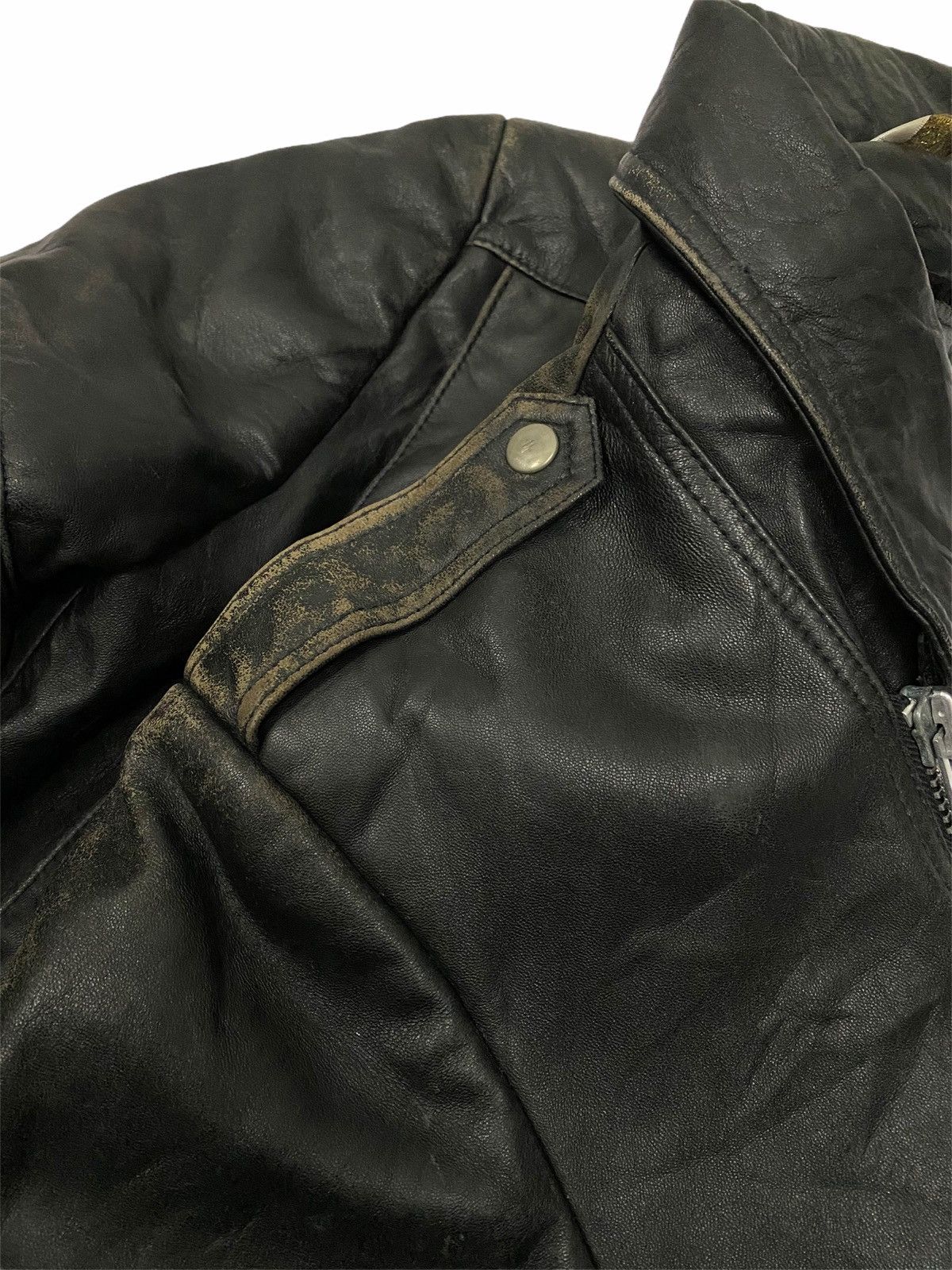 Sports Specialties Schillaci Leather Italy Double Collar Bikers Jacket Size US M / EU 48-50 / 2 - 10 Thumbnail