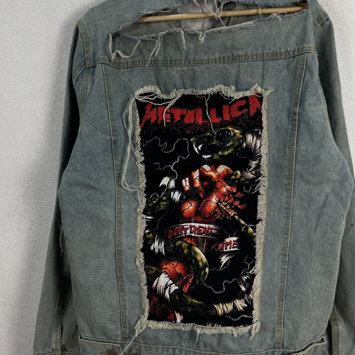 Band Tees RARE PUNK DISTRESSED DESIGN DENIM JACKET METALLICA BIG LOGO Size US L / EU 52-54 / 3 - 3 Thumbnail