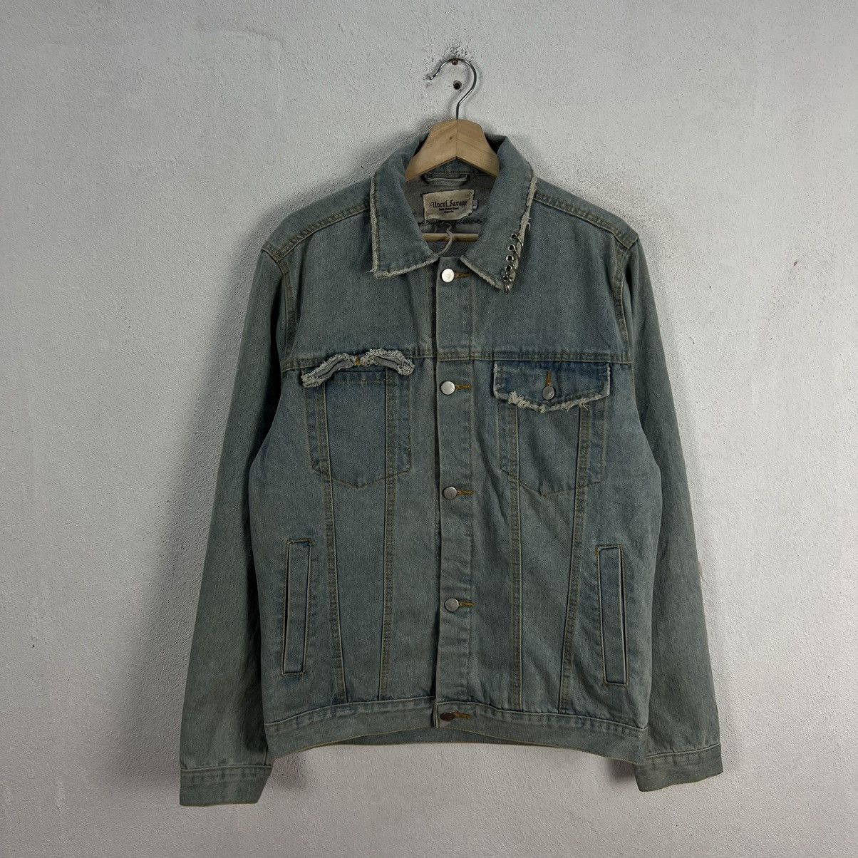 Band Tees RARE PUNK DISTRESSED DESIGN DENIM JACKET METALLICA BIG LOGO Size US L / EU 52-54 / 3 - 7 Thumbnail