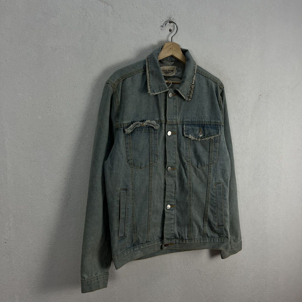 Band Tees RARE PUNK DISTRESSED DESIGN DENIM JACKET METALLICA BIG LOGO Size US L / EU 52-54 / 3 - 8 Thumbnail