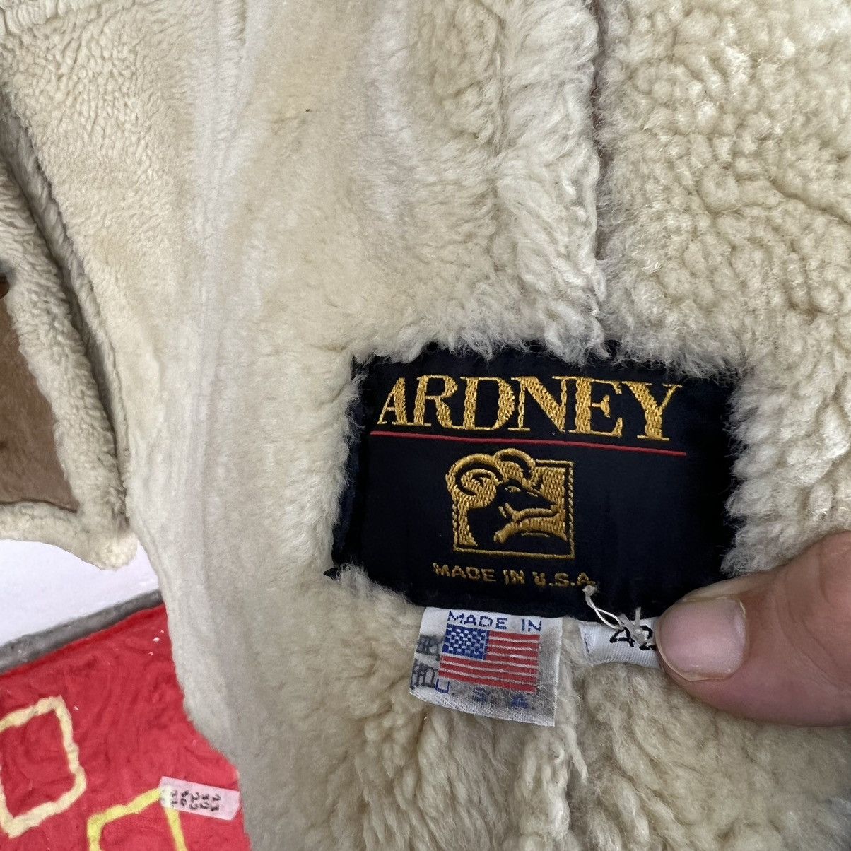 Genuine Leather VINTAGE ARDNEY MADE IN USA SHERLING SHERPA LEATHER JACKET Size US M / EU 48-50 / 2 - 13 Thumbnail