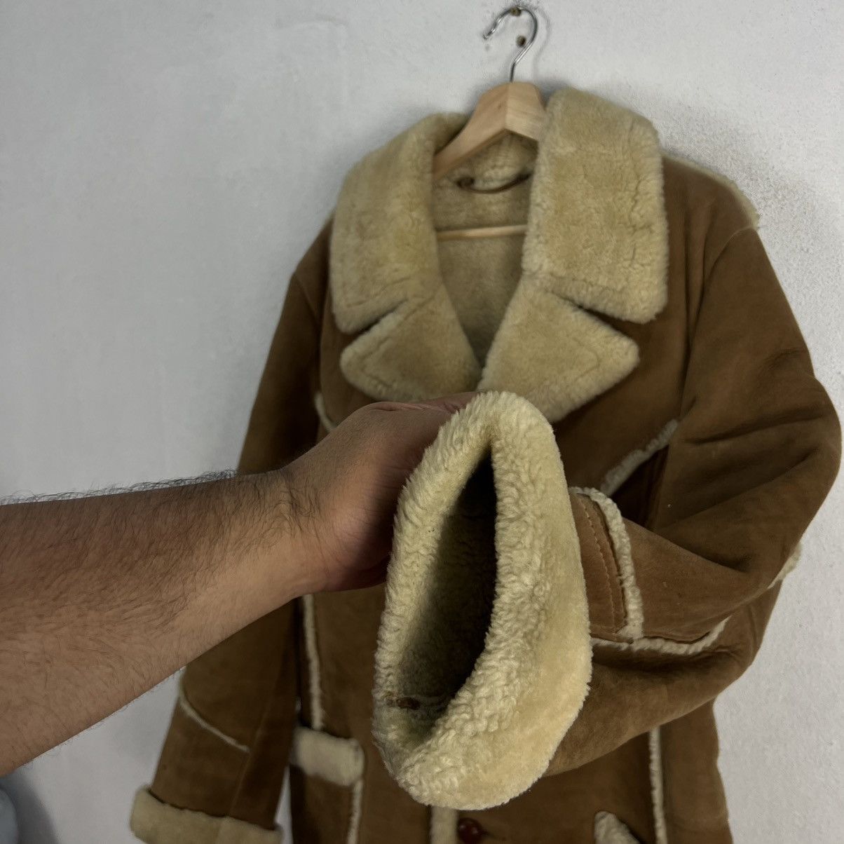 Genuine Leather VINTAGE ARDNEY MADE IN USA SHERLING SHERPA LEATHER JACKET Size US M / EU 48-50 / 2 - 6 Thumbnail