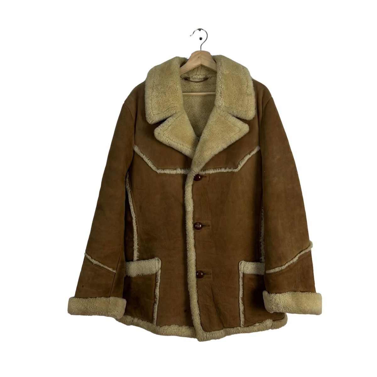 Genuine Leather VINTAGE ARDNEY MADE IN USA SHERLING SHERPA LEATHER JACKET Size US M / EU 48-50 / 2 - 1 Thumbnail