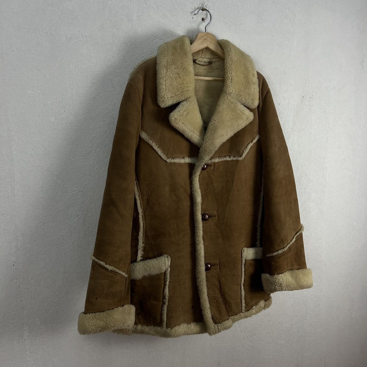 Genuine Leather VINTAGE ARDNEY MADE IN USA SHERLING SHERPA LEATHER JACKET Size US M / EU 48-50 / 2 - 2 Thumbnail