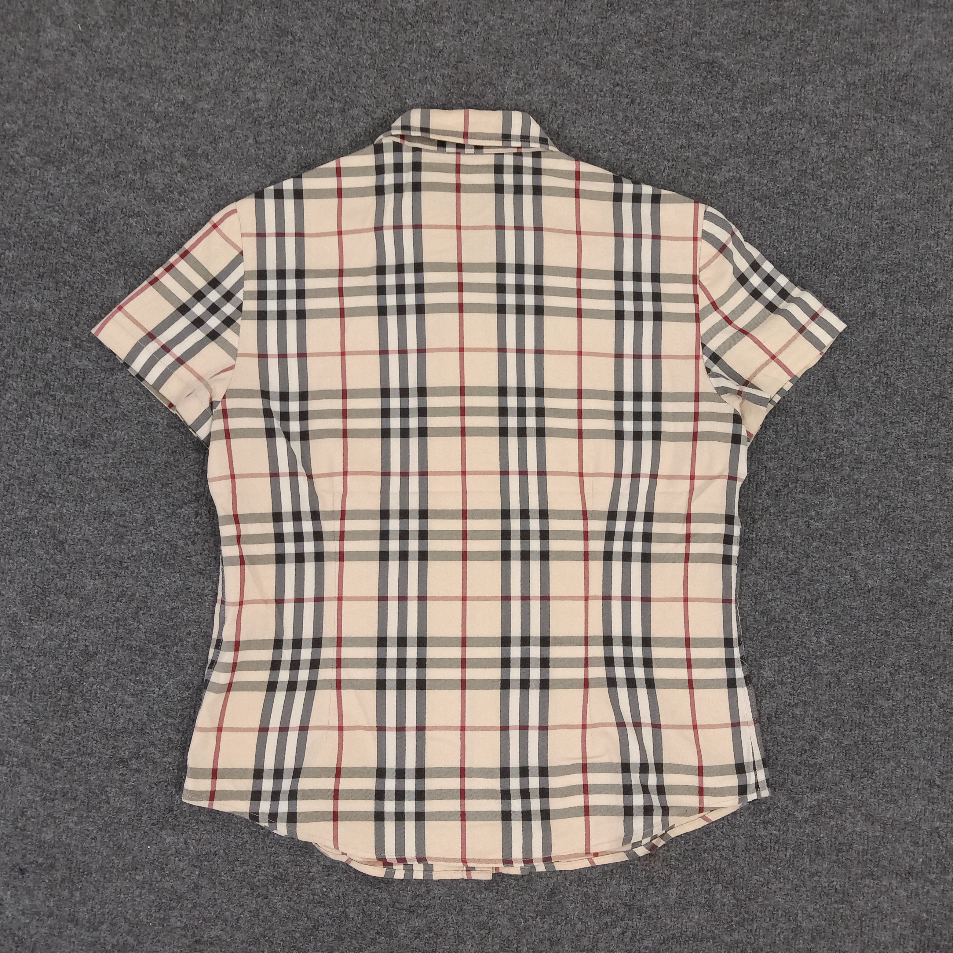 Burberry × Vintage Burberry London Nova Check Button Up Shirt Size L / US 10 / IT 46 - 2 Thumbnail