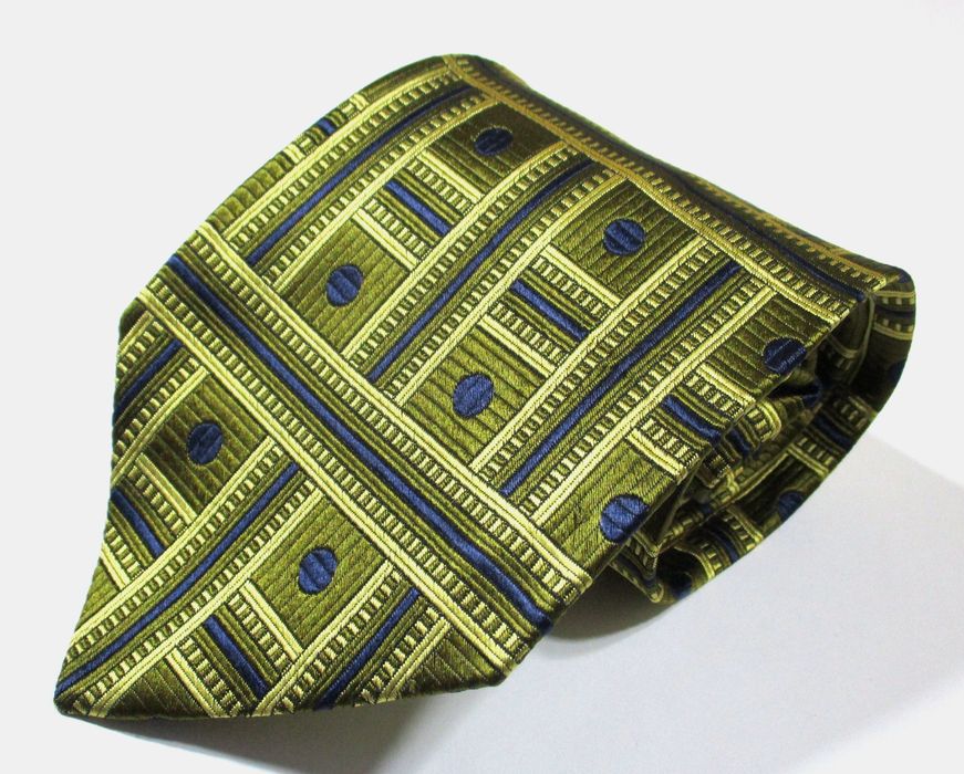 Christian Lacroix Herringbone Pattern Multicolor Silk Classic Woven Tie