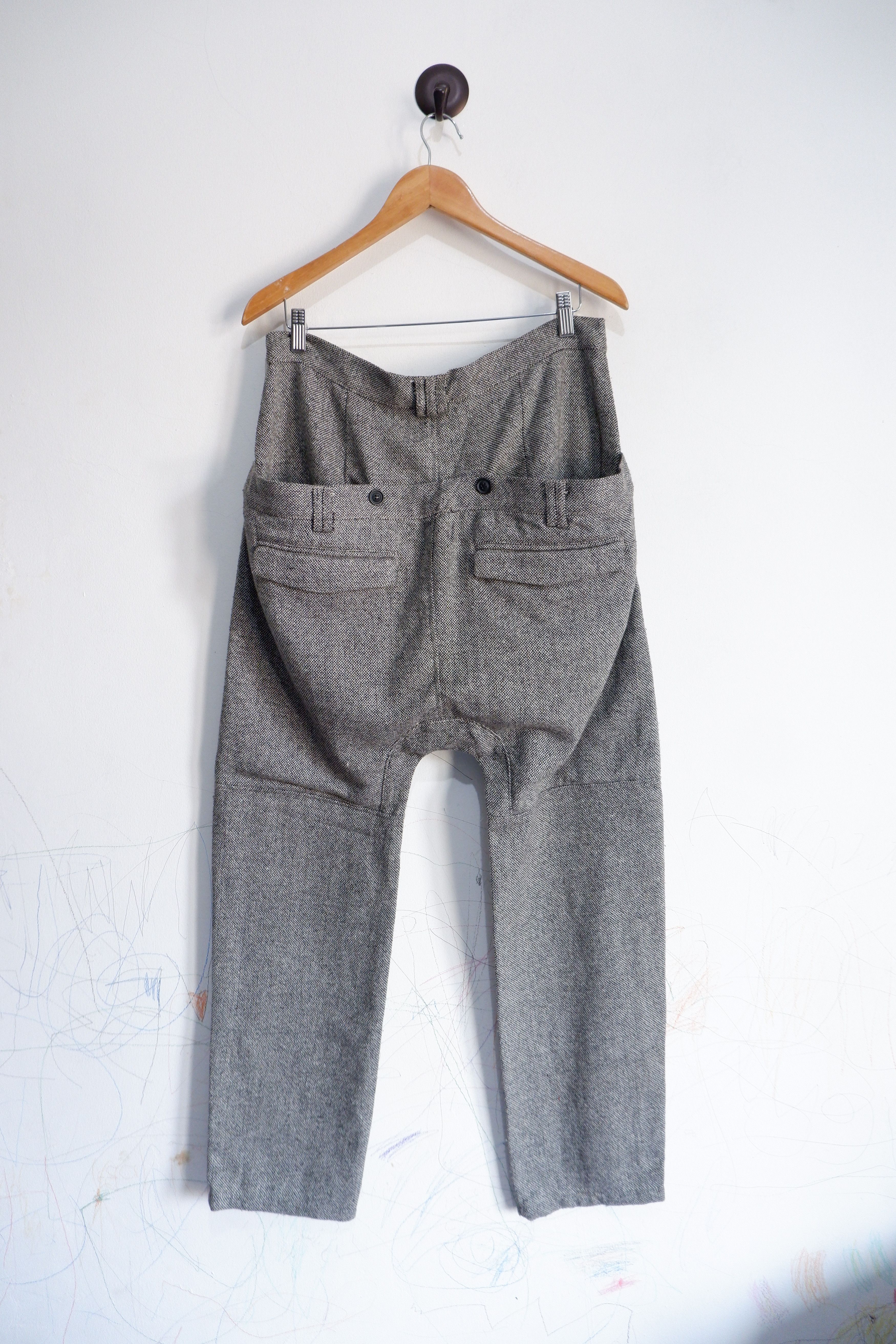 Japanese Brand Vintage GGD Drop Crotch Double Waist Knit Pants Size US 32 / EU 48 - 1 Thumbnail