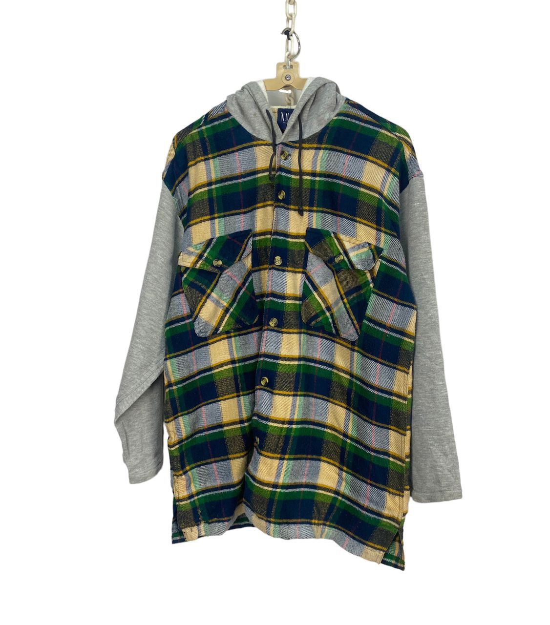 Flannel × Japanese Brand Flannel hoodie button up by nosvos Size US M / EU 48-50 / 2 - 1 Thumbnail