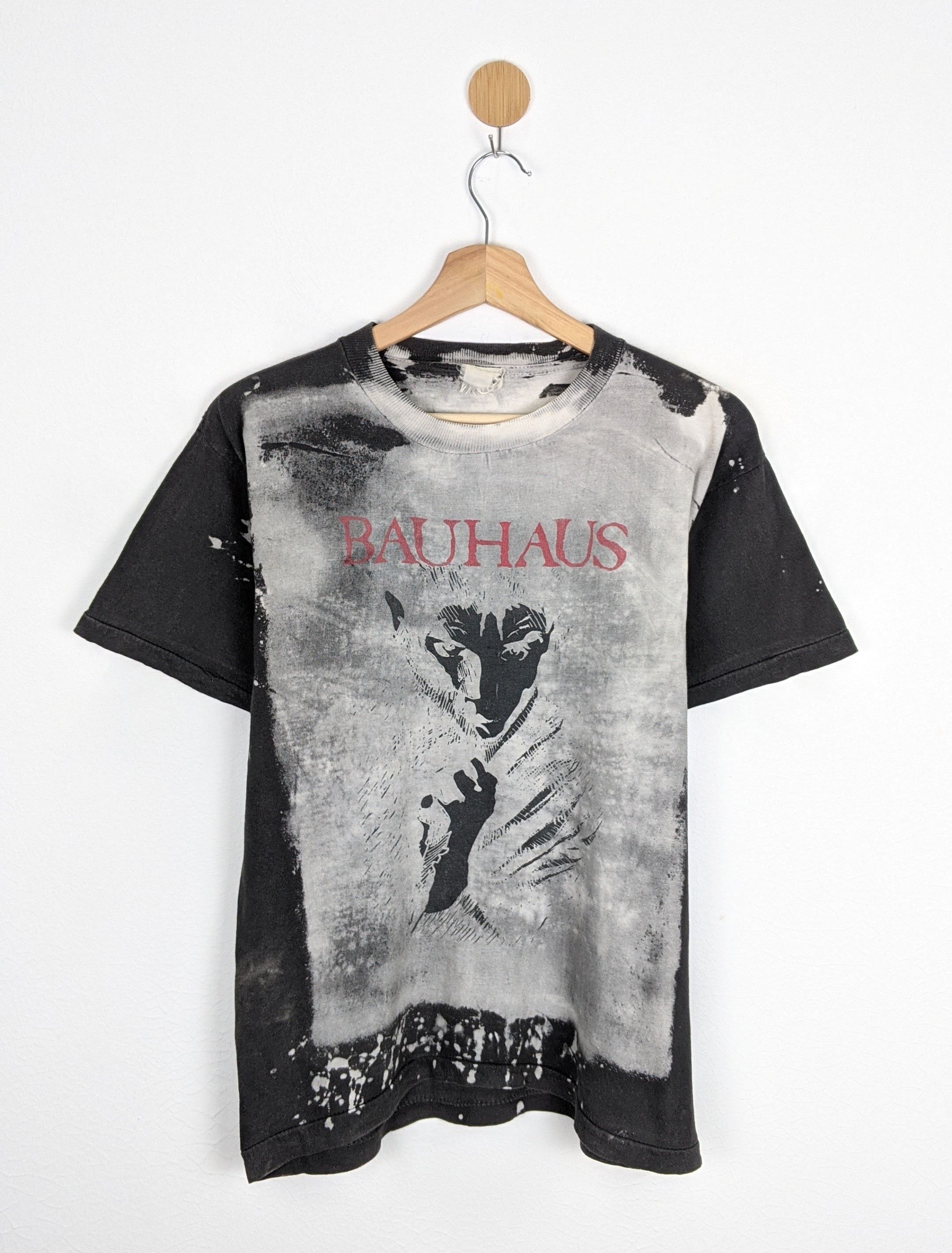 image of Band Tees x Rock T Shirt Vintage Bauhaus Acidwash Mosquitohead Shirt in Black, Men's (Size Medium)