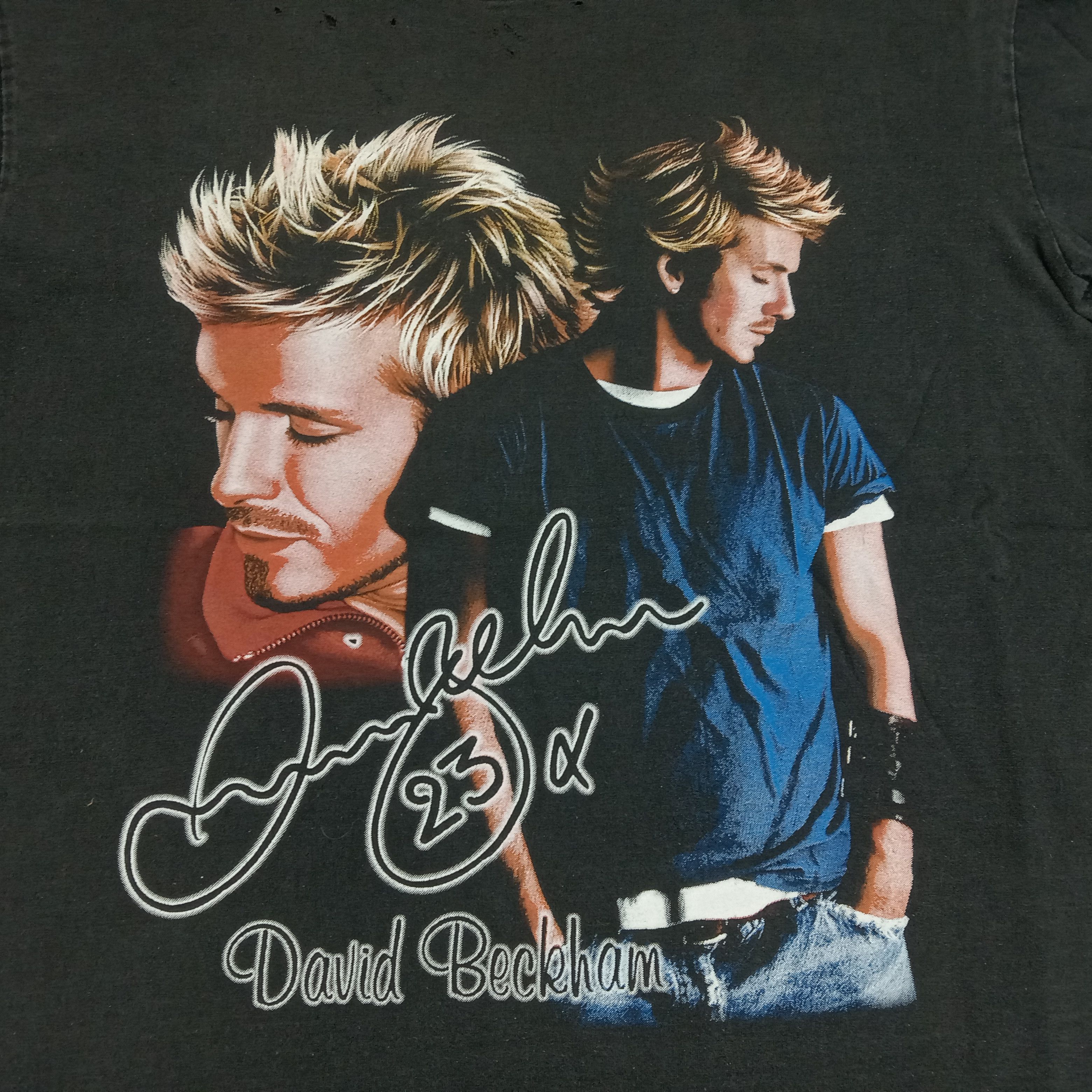 David Beckham × Vintage DAVID BECKHAM England Football Graphic Design Tshirt Size US XL / EU 56 / 4 - 2 Thumbnail