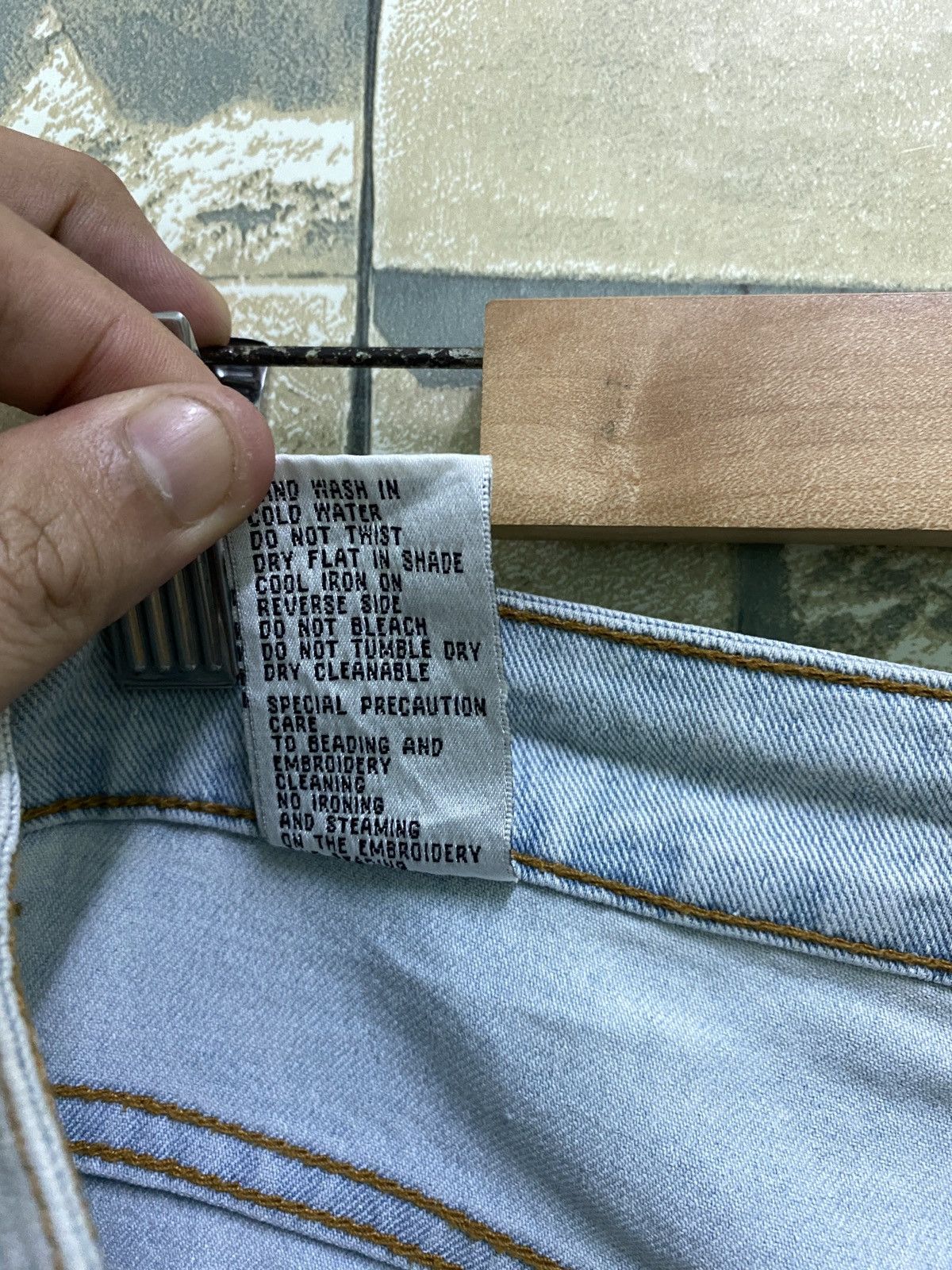 Other CACHE Dragon Custom Bead Scretch Bootcut Flared Denim Pant Size US 30 / EU 46 - 18 Thumbnail