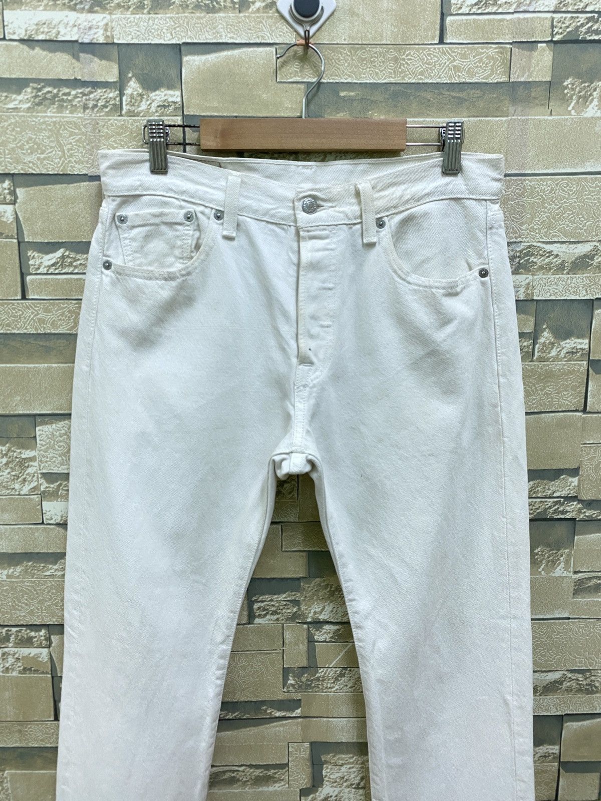 Levi's Vintage 2000s Levi's 501 White Denim Jeans Size US 30 / EU 46 - 3 Thumbnail