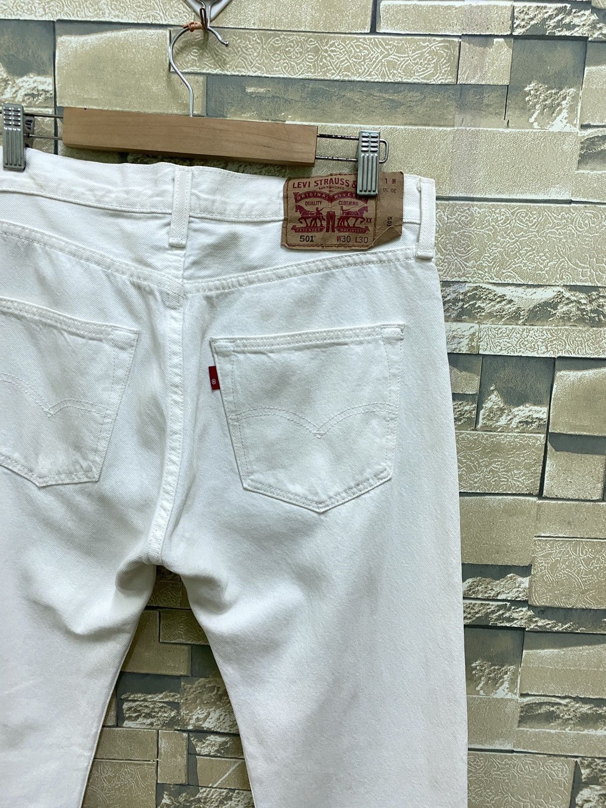 Levi's Vintage 2000s Levi's 501 White Denim Jeans Size US 30 / EU 46 - 13 Thumbnail