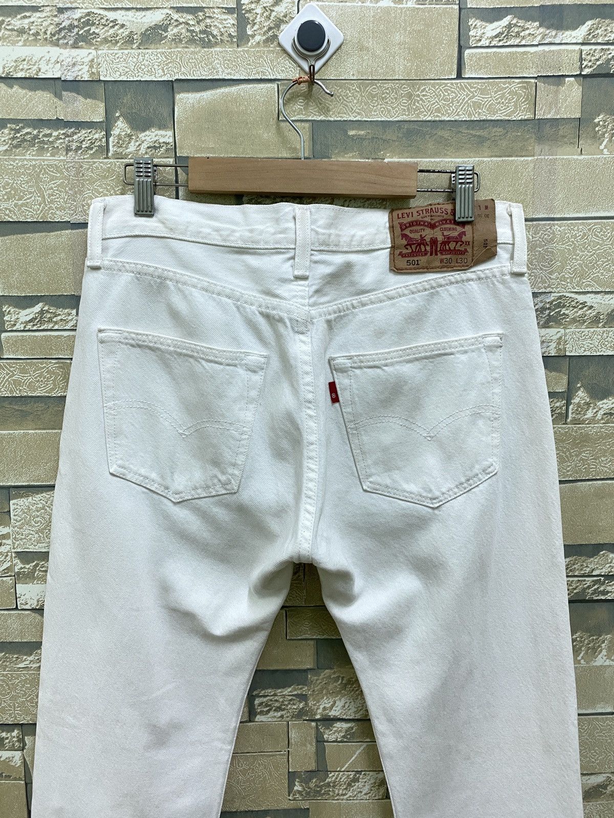 Levi's Vintage 2000s Levi's 501 White Denim Jeans Size US 30 / EU 46 - 11 Thumbnail