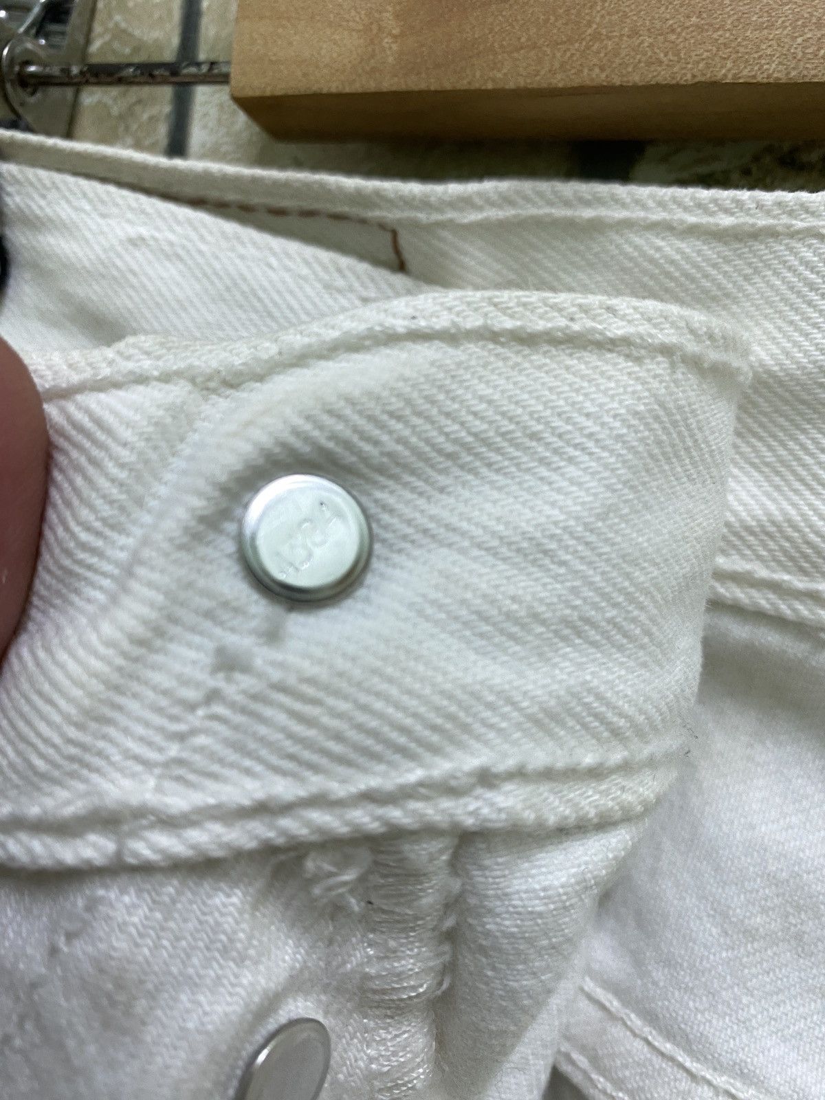 Levi's Vintage 2000s Levi's 501 White Denim Jeans Size US 30 / EU 46 - 10 Thumbnail