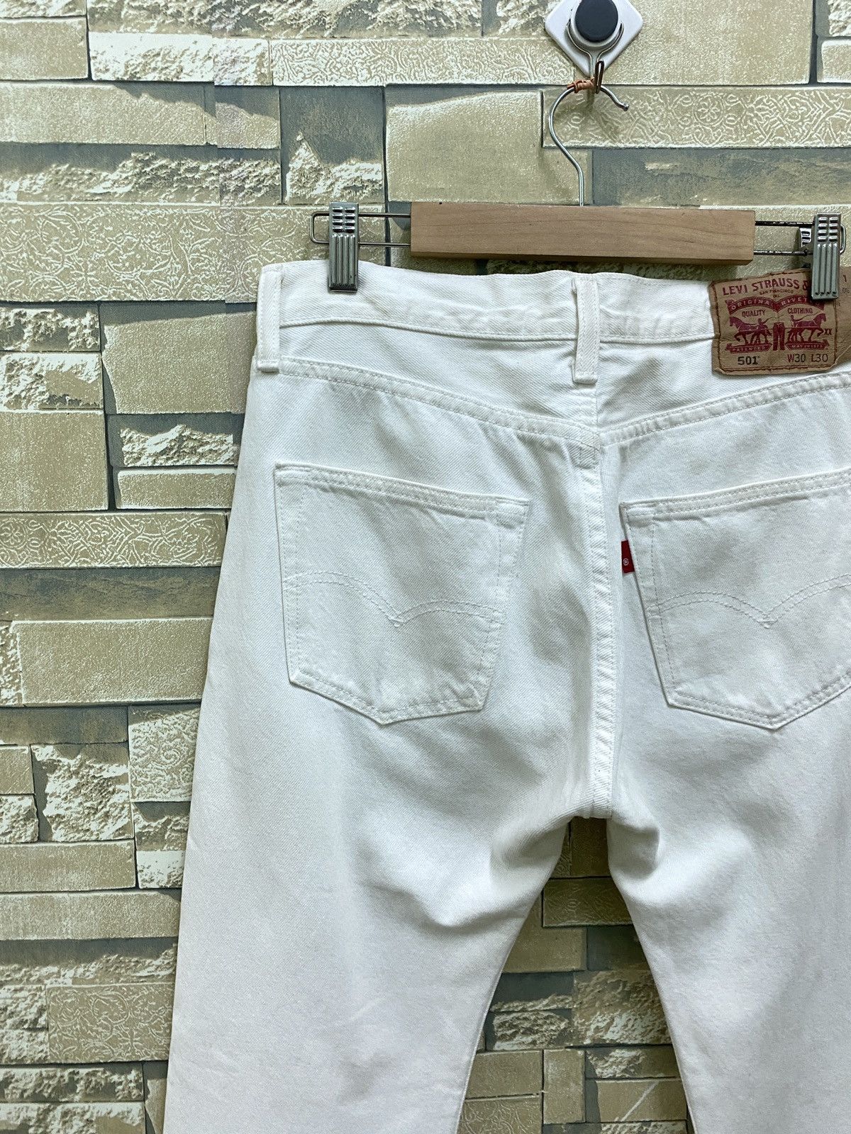 Levi's Vintage 2000s Levi's 501 White Denim Jeans Size US 30 / EU 46 - 12 Thumbnail