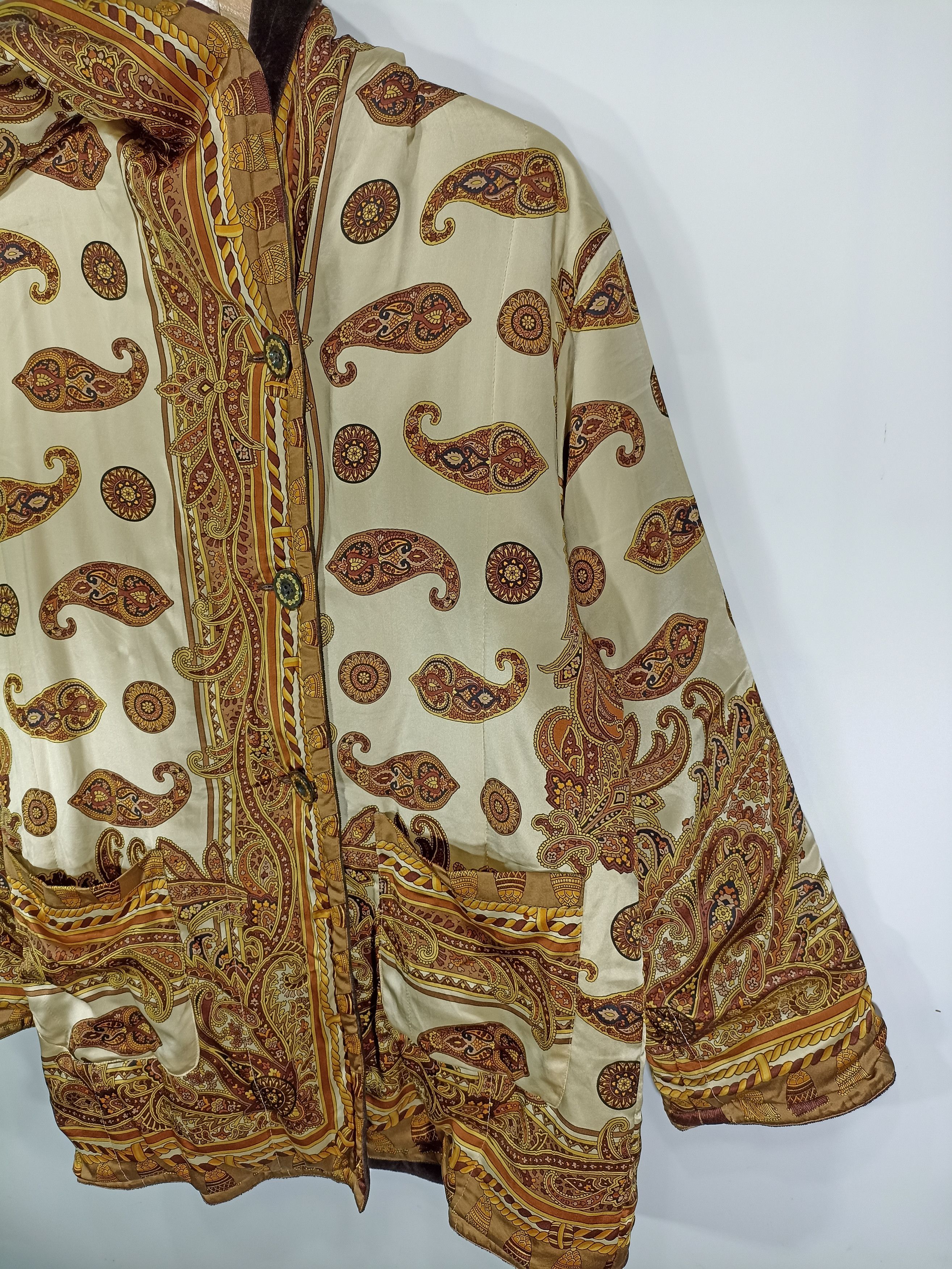 Designer Italian Designer Mori Costello Reversible Silk Jacket Coat Size US M / EU 48-50 / 2 - 2 Thumbnail