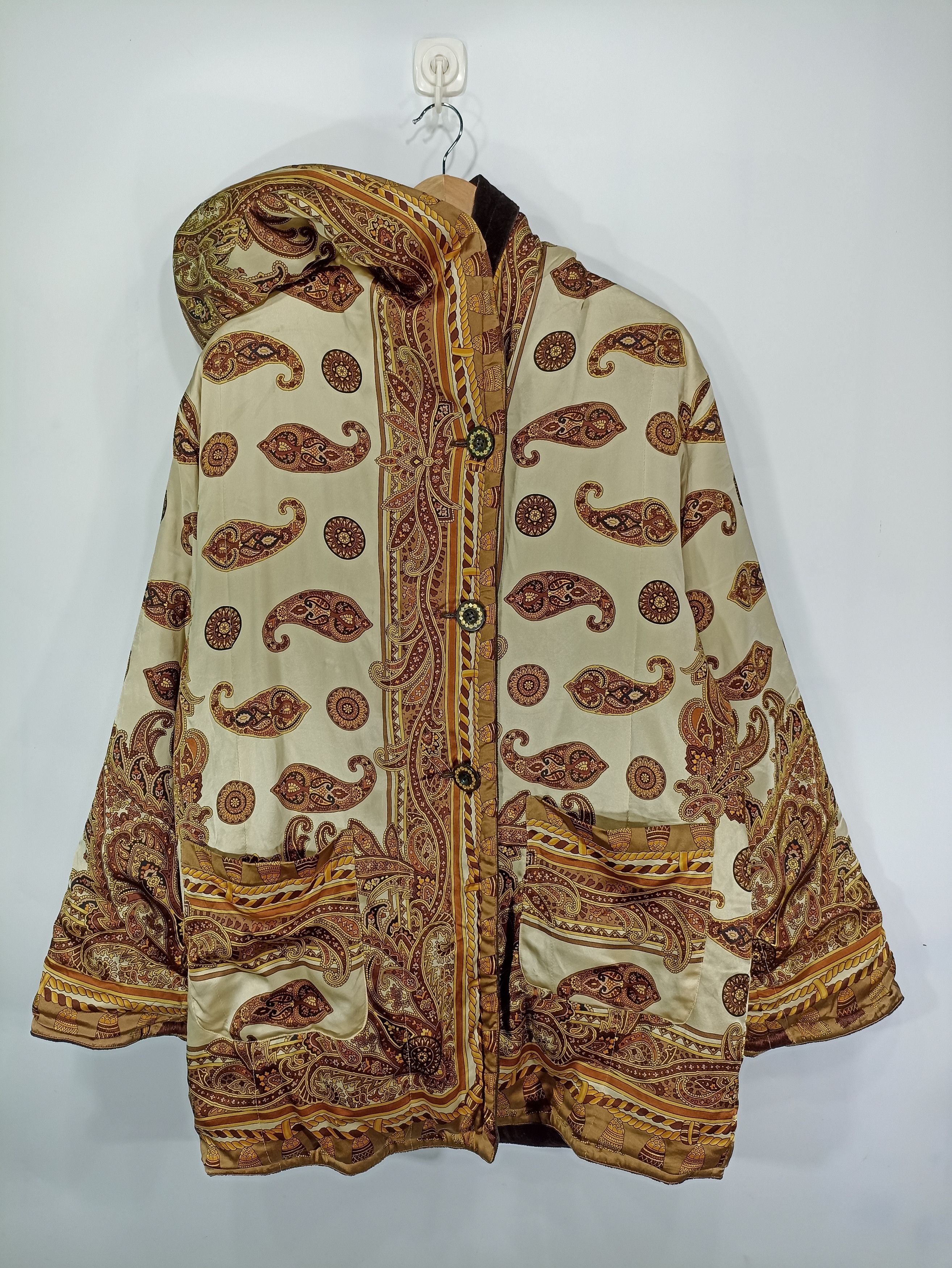 Designer Italian Designer Mori Costello Reversible Silk Jacket Coat Size US M / EU 48-50 / 2 - 1 Thumbnail