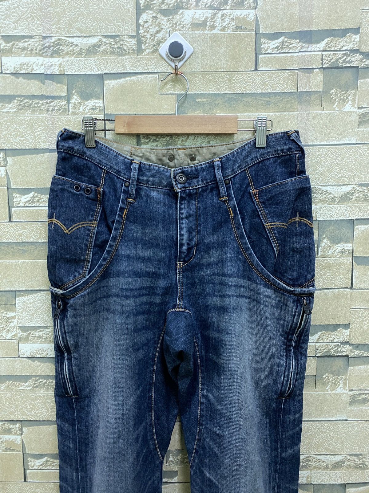 Edwin × Japanese Brand × Vintage Vintage EDWIN 504 Twisted Leg Zipper Denim Size US 31 - 3 Thumbnail