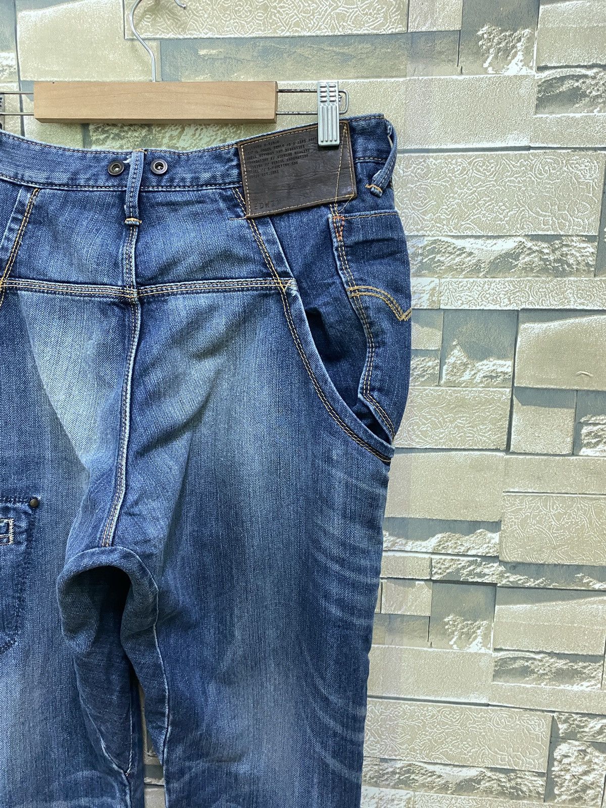 Edwin × Japanese Brand × Vintage Vintage EDWIN 504 Twisted Leg Zipper Denim Size US 31 - 12 Thumbnail