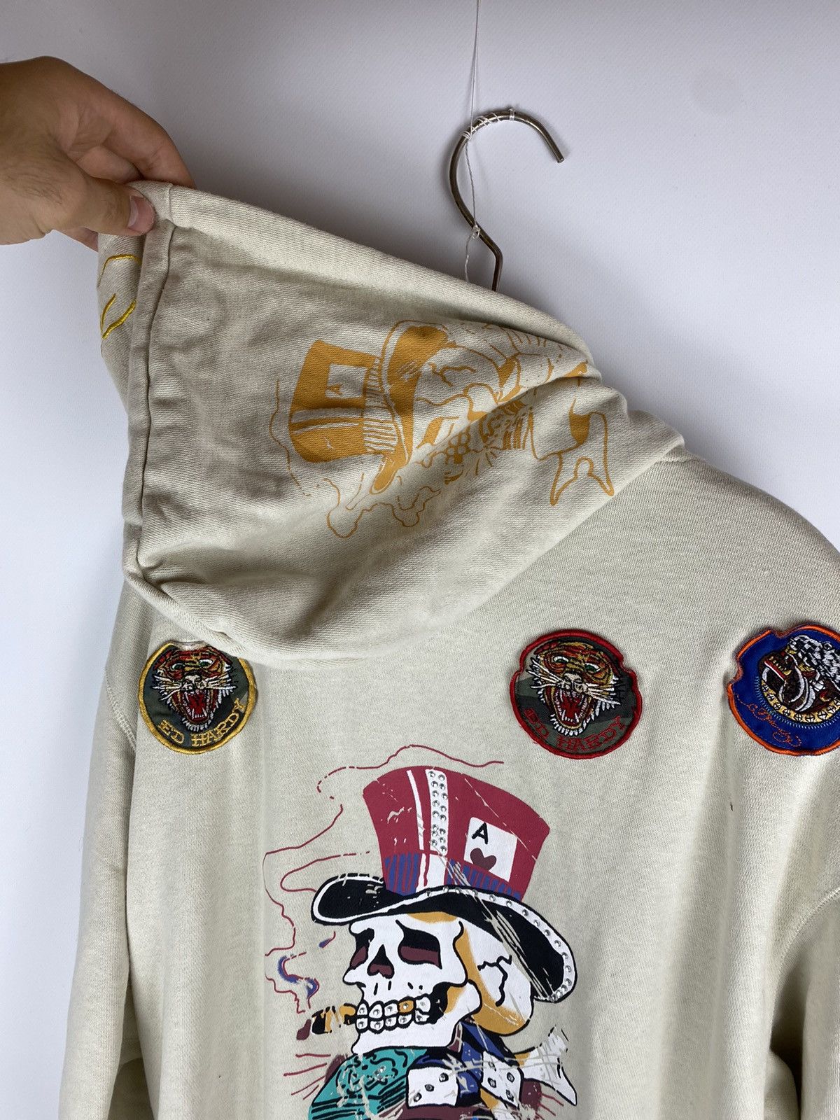 Christian Audigier × Ed Hardy Vintage Ed Hardy hoodie White Size XL Size US XL / EU 56 / 4 - 3 Thumbnail