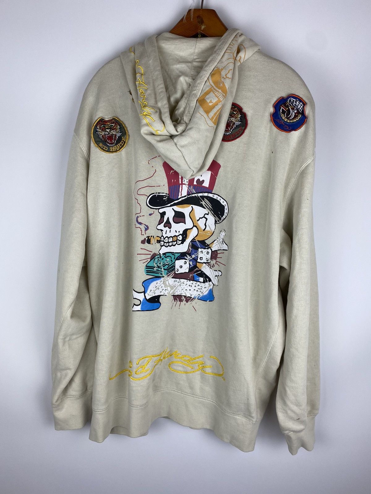 Christian Audigier × Ed Hardy Vintage Ed Hardy hoodie White Size XL Size US XL / EU 56 / 4 - 2 Thumbnail