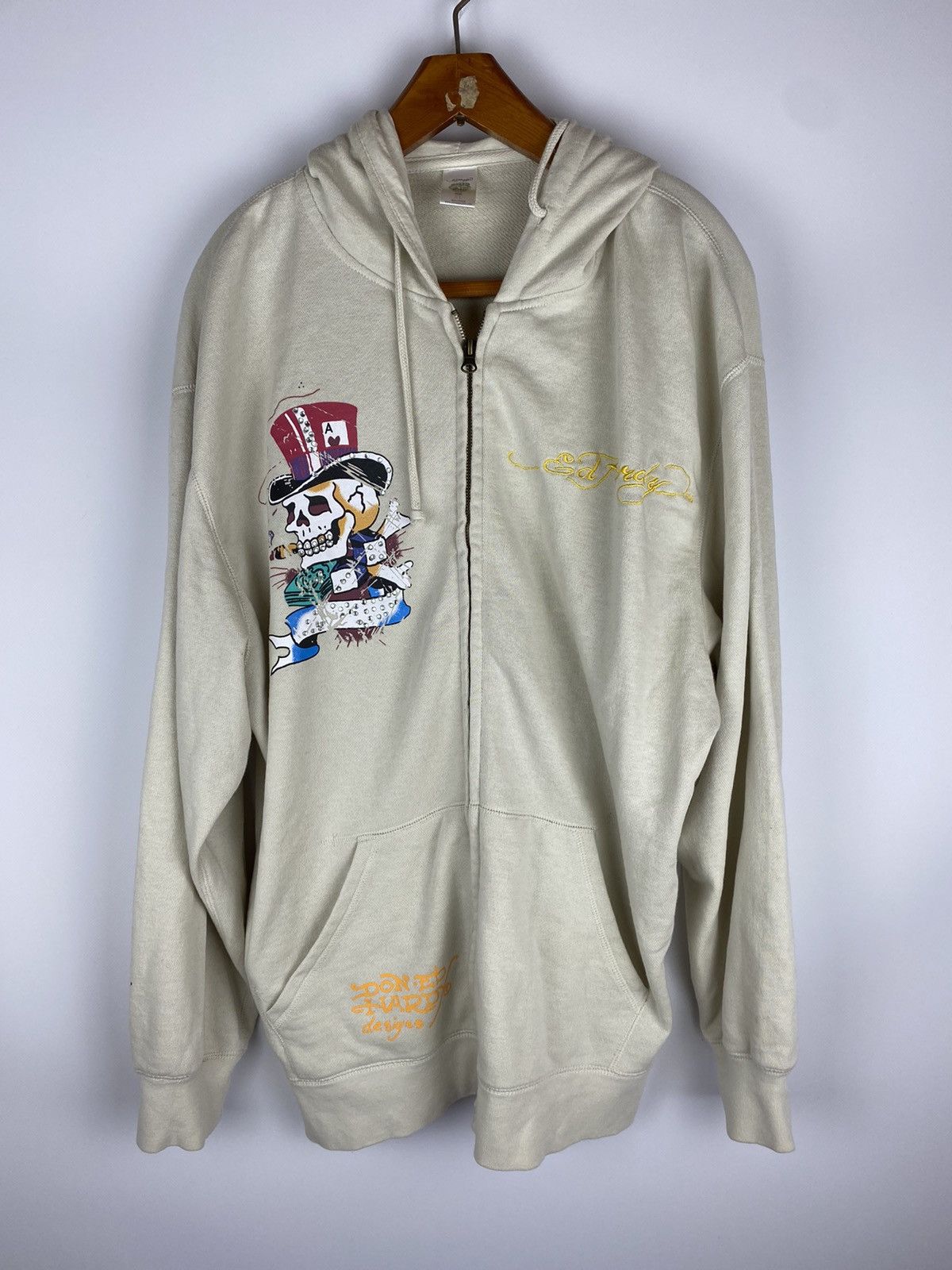 Christian Audigier × Ed Hardy Vintage Ed Hardy hoodie White Size XL Size US XL / EU 56 / 4 - 1 Thumbnail