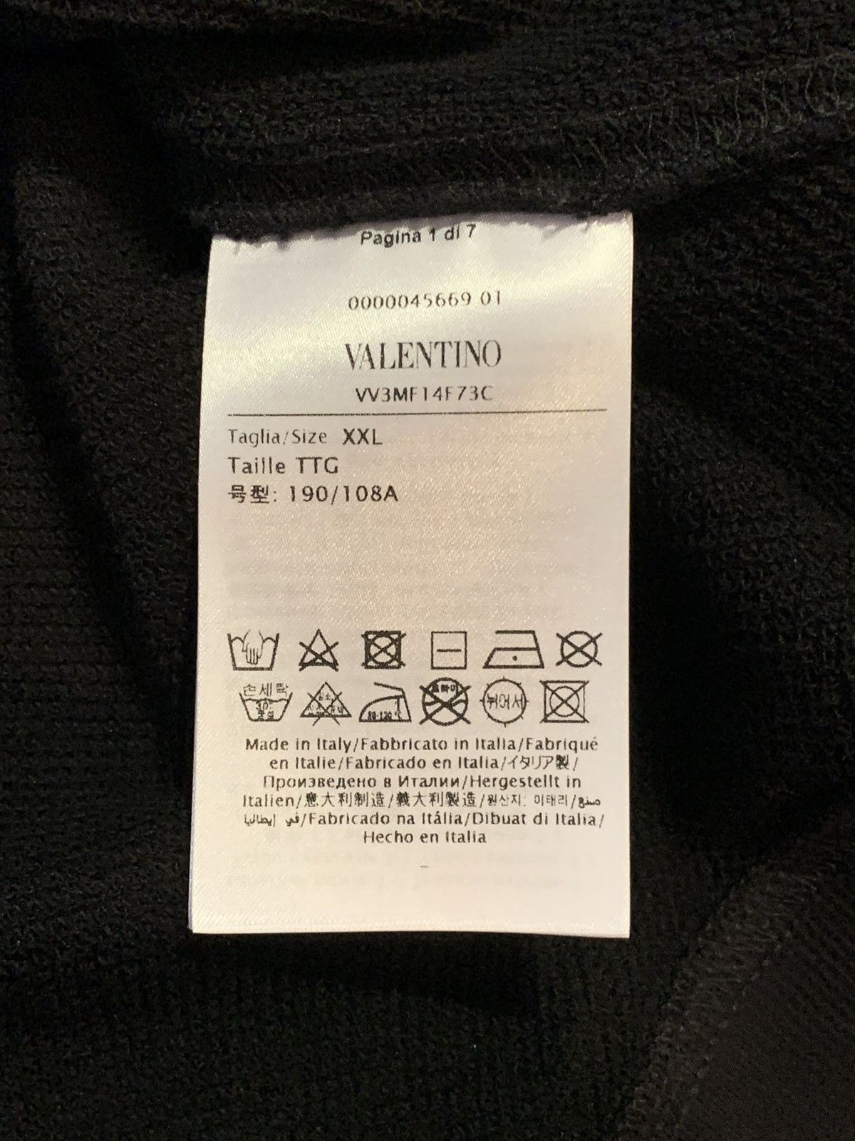 Valentino Valentino Classic Felpa Jersey Hoodie Black Size US XXL / EU 58 / 5 - 4 Thumbnail