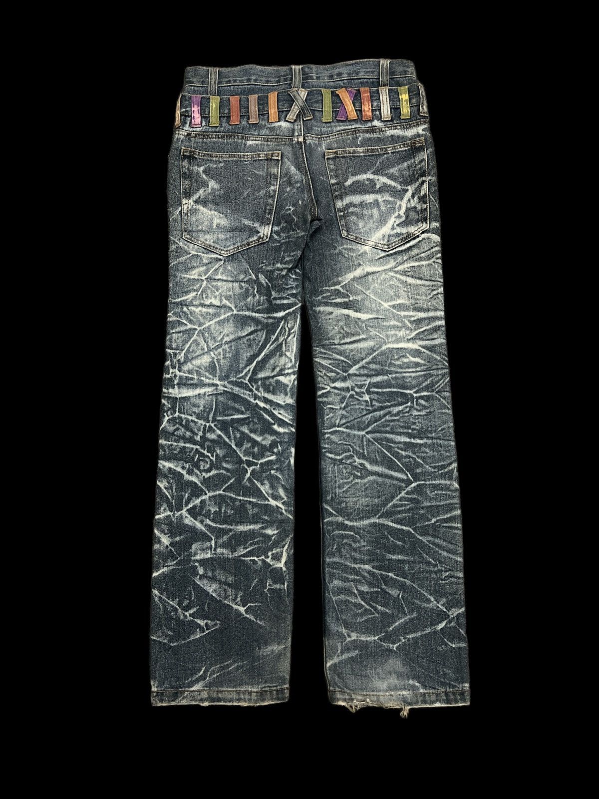 Japanese Brand × Vintage SICK💥LIMITED EDITION‼️DOUBLE WAIST DISTRESSED DENIM BY NYLAUS Size US 32 / EU 48 - 6 Thumbnail