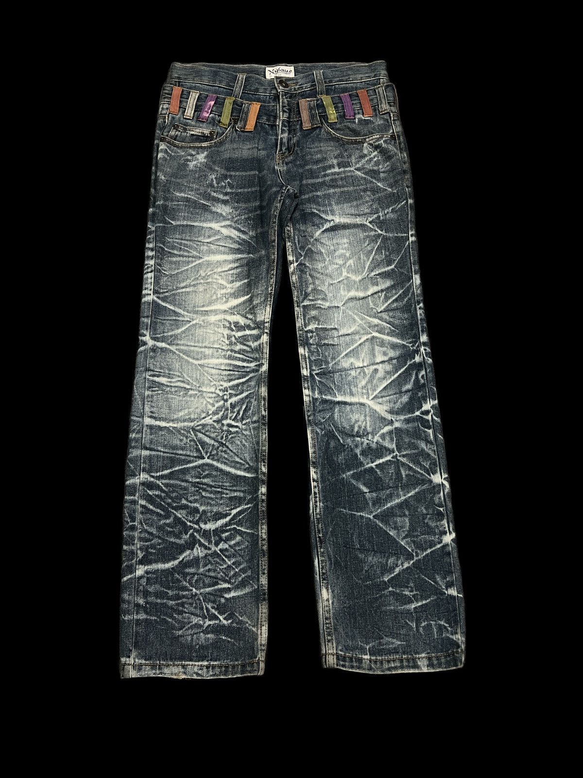 Pre-owned Avant Garde X Vintage Sicklimited Editiondouble Waist Distressed Denim By Nylaus In Blue