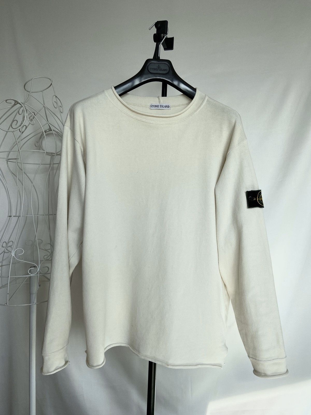 image of Massimo Osti x Stone Island Archival Stone Island 1994’ in Cream White, Men's (Size Medium)