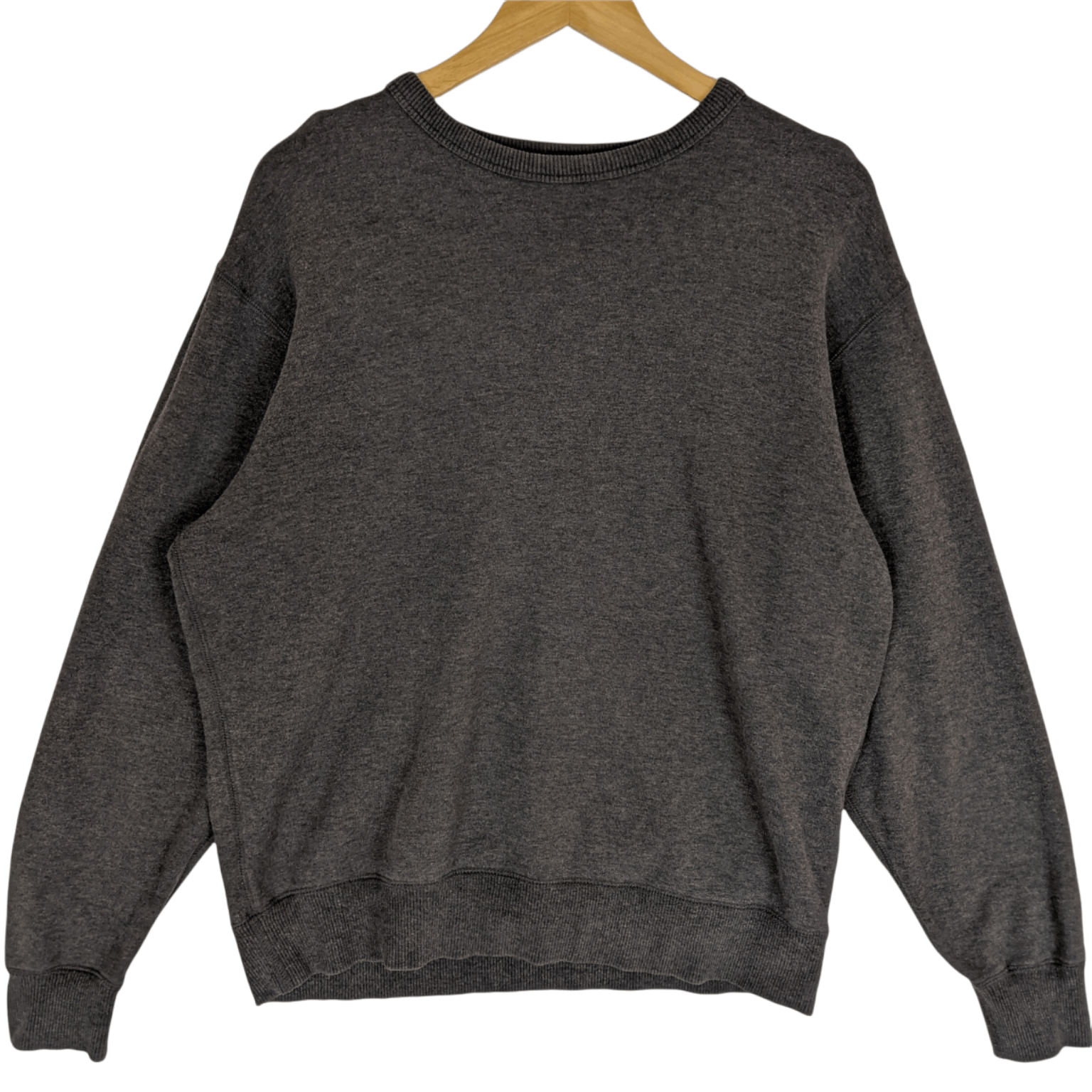 Japanese Brand × Uniqlo Vintage 90's UNIQLO Grey Plain Jumper Sweatshirt Size US L / EU 52-54 / 3 - 2 Thumbnail