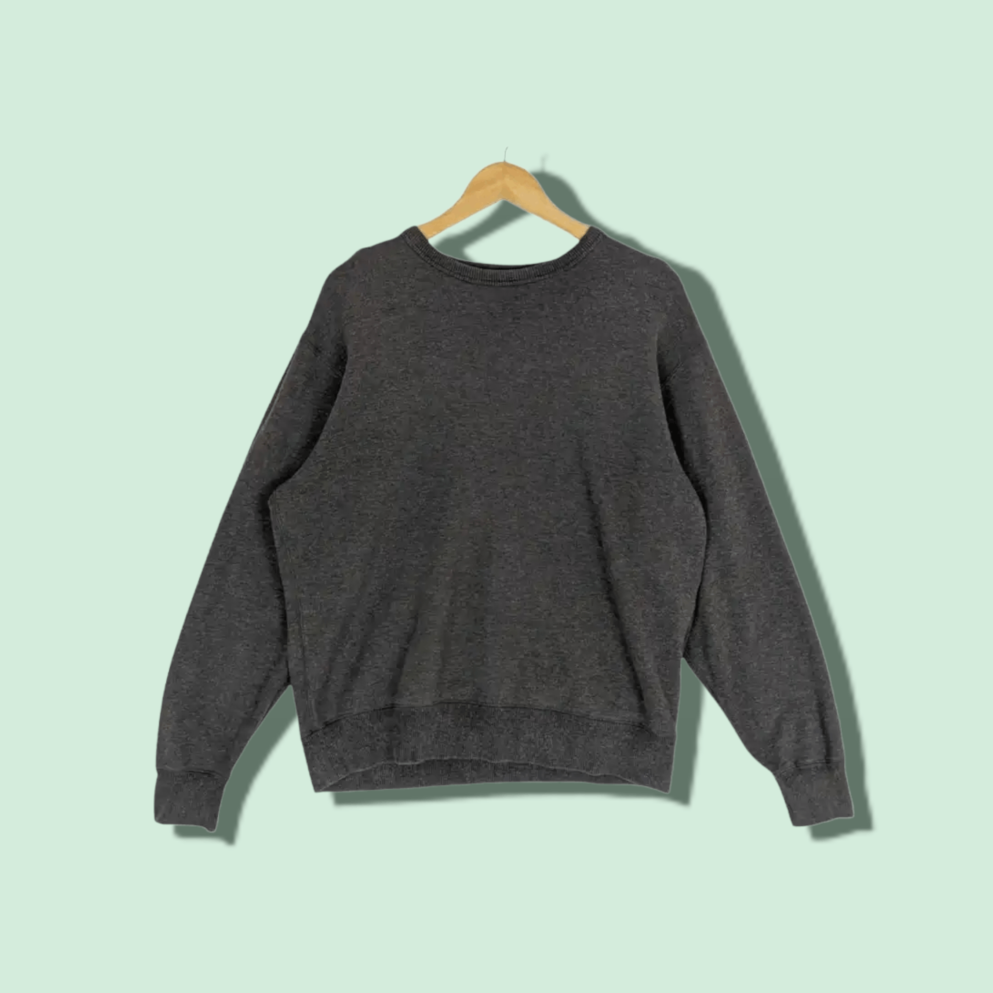 Japanese Brand × Uniqlo Vintage 90's UNIQLO Grey Plain Jumper Sweatshirt Size US L / EU 52-54 / 3 - 1 Thumbnail