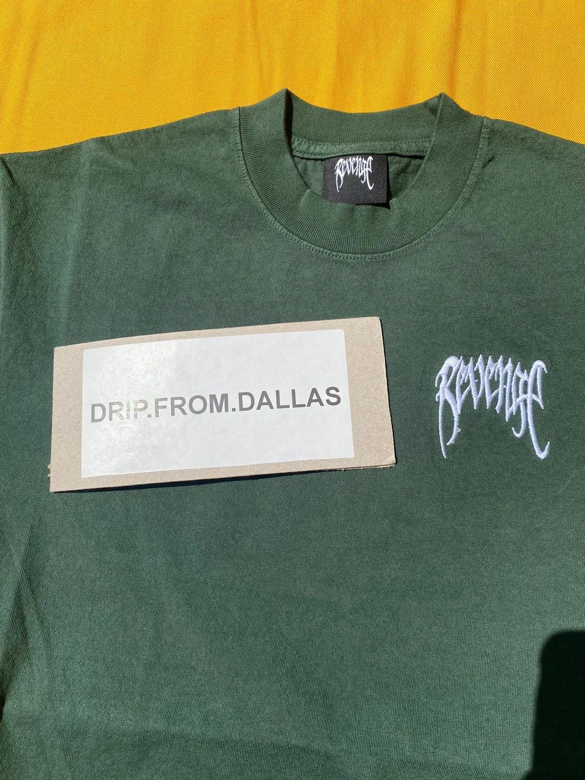 Revenge Revenge Basic T-Shirt Green/White (Embroidered) Size US L / EU 52-54 / 3 - 2 Thumbnail